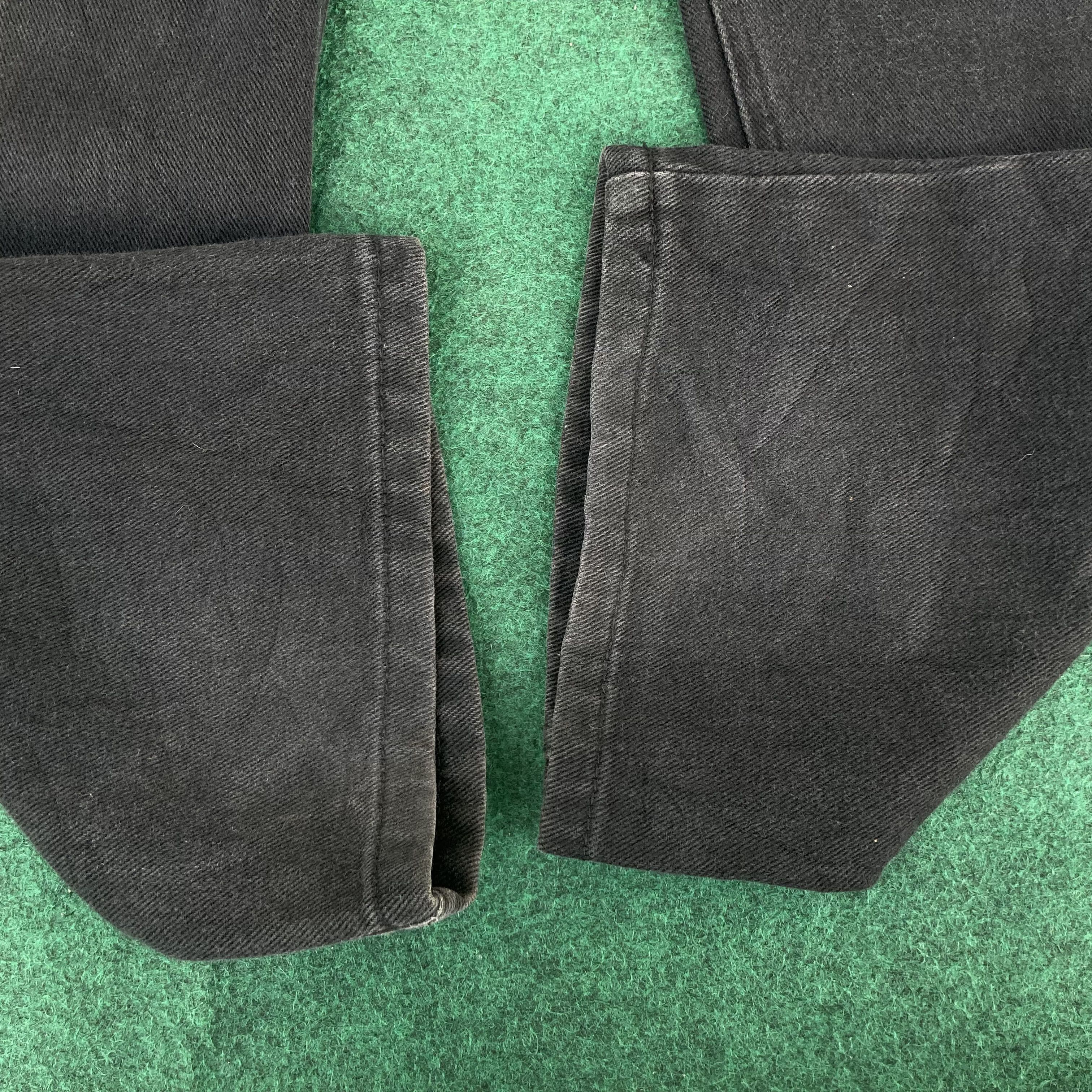 Polo Ralph Lauren × Vintage Vtg Polo Jeans Ralph Lauren Denim Black Baggy 90s Jeans Size US 29 - 7 Thumbnail