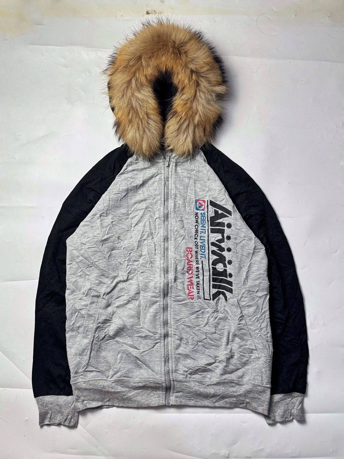 If Six Was Nine × Japanese Brand × Le Grande Bleu (L.G.B.) Fur Hoodie Poem Airwalk Japanese Style Ifsix LGB Size US M / EU 48-50 / 2 - 1 Thumbnail