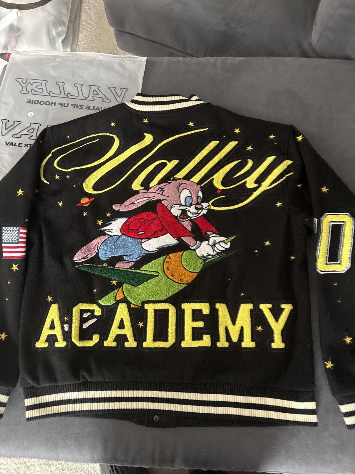 Vale Vale black golf varsity jacket valley Size US L / EU 52-54 / 3 - 5 Thumbnail