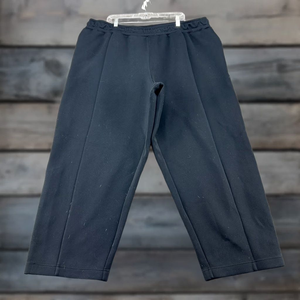 Jordan Brand Jordan Pants Womens 3X Black Sweat Pleated Polyester Breakaway Baggy Crop Loose Jogger Sweatpants Size 40" / US 18 - 1 Thumbnail