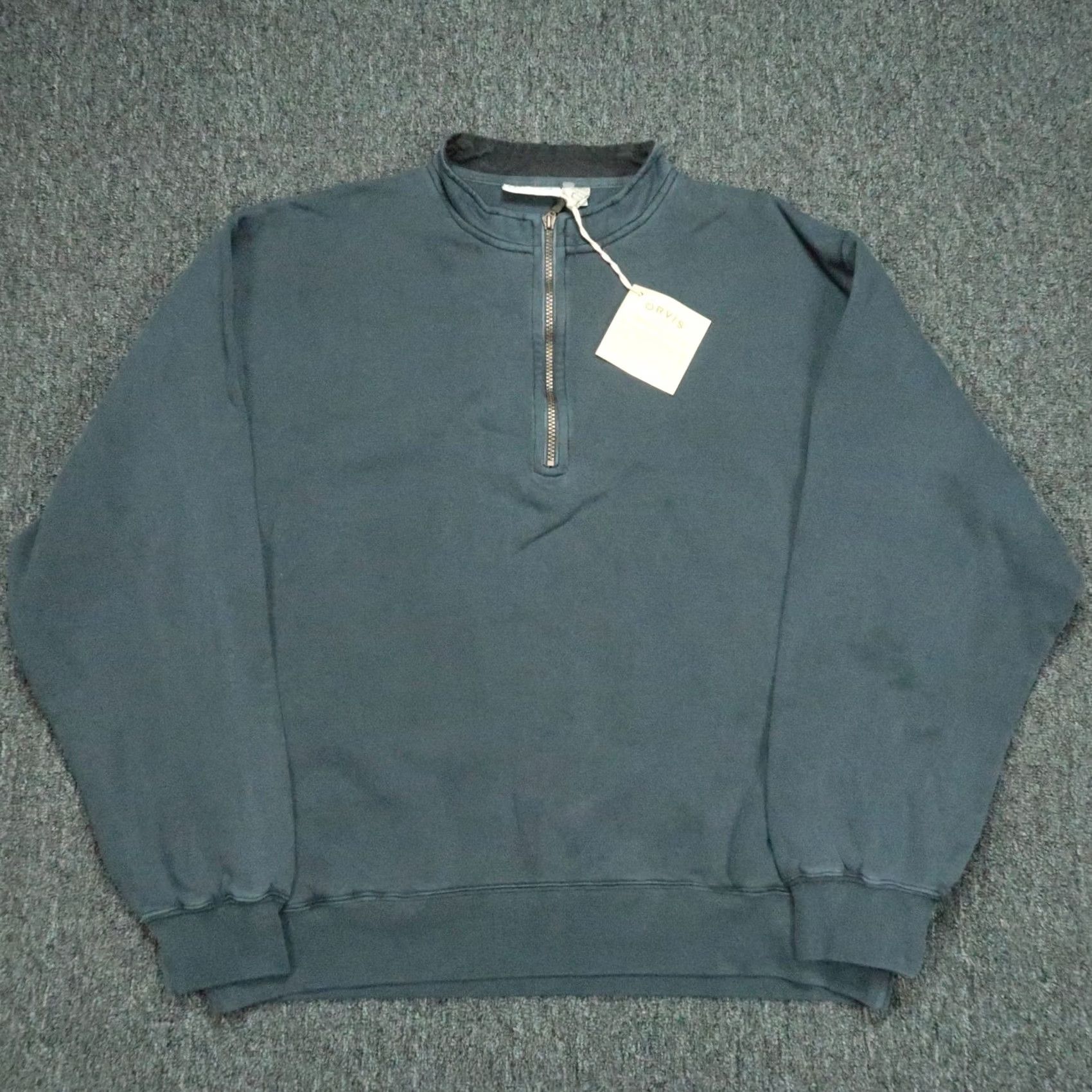 Orvis Orvis Sweater Pullover Mens XL Blue 1/4 Zip Mock Neck Cotton Polyester NWT Jumper Tight-Knit Long Sleeve Casual Workwear Business Size US XL / EU 56 / 4 - 2 Thumbnail