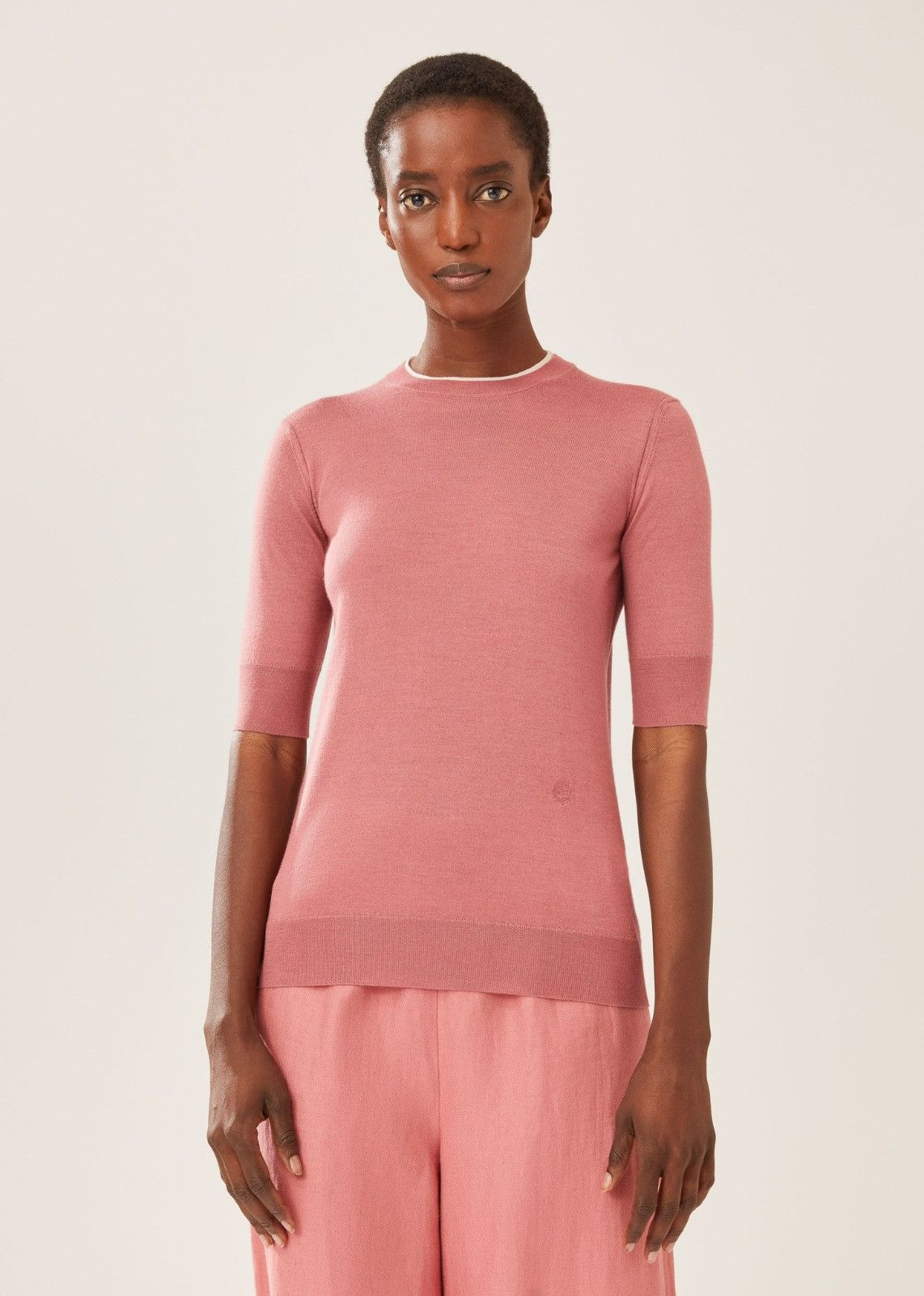 Loro Piana o1srvl11e0424 Sweater in Pink Size L / US 10 / IT 46 - 3 Thumbnail