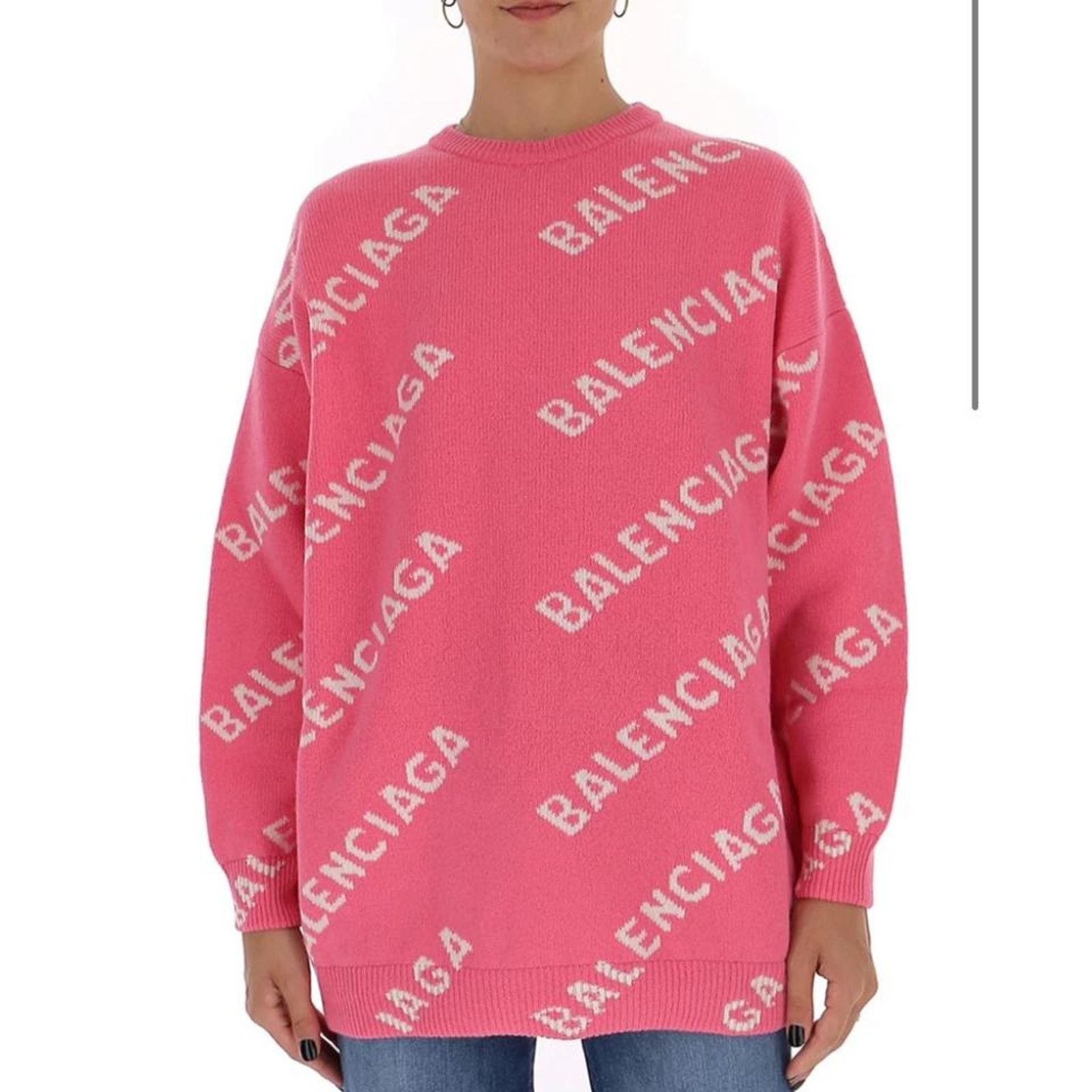 Balenciaga logo intarsia sweater Size M / US 6-8 / IT 42-44 - 3 Thumbnail
