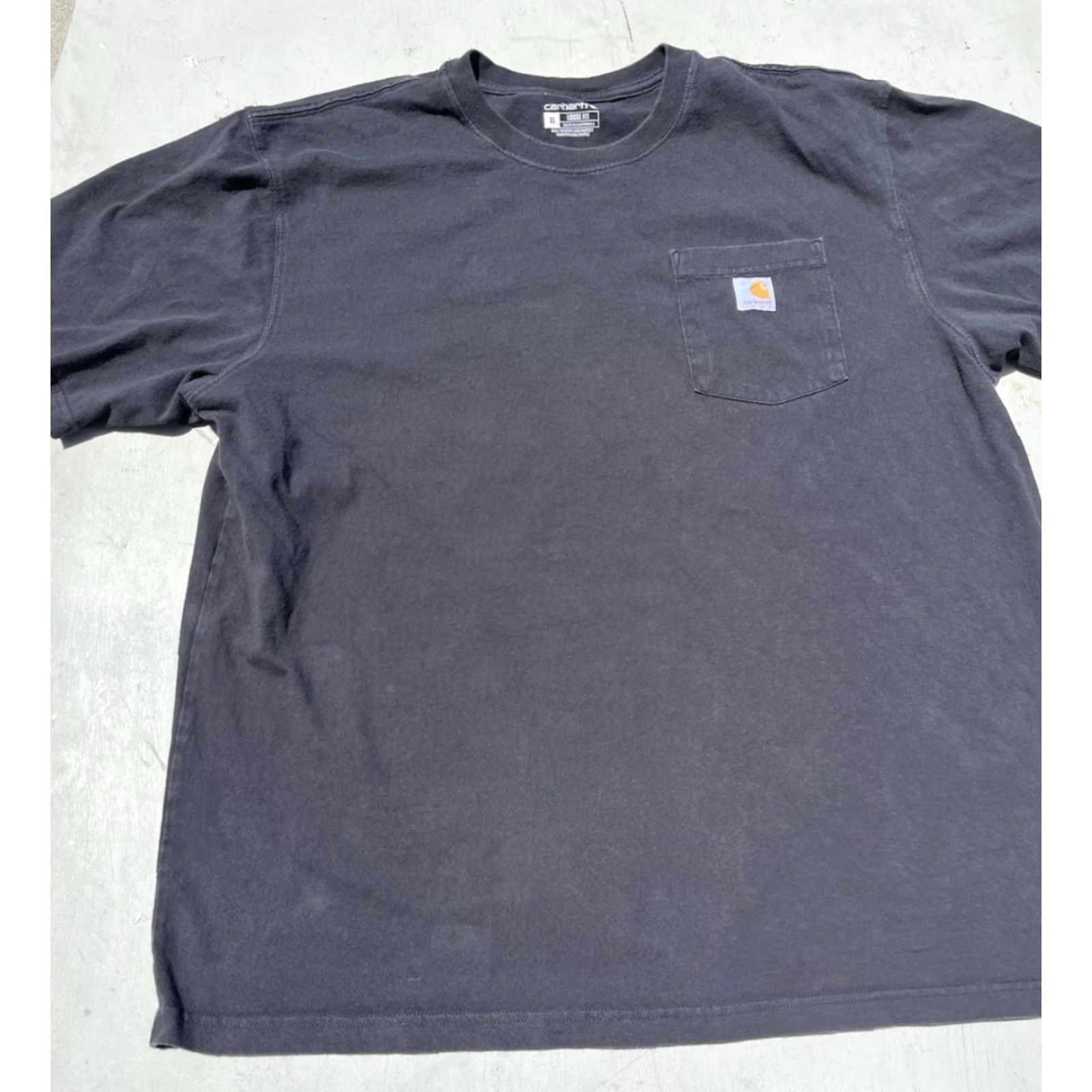 Carhartt Carhartt Men's T-Shirt XL Black Logo Pocket Crew Loose Cotton Workwear Street Size US XL / EU 56 / 4 - 5 Thumbnail