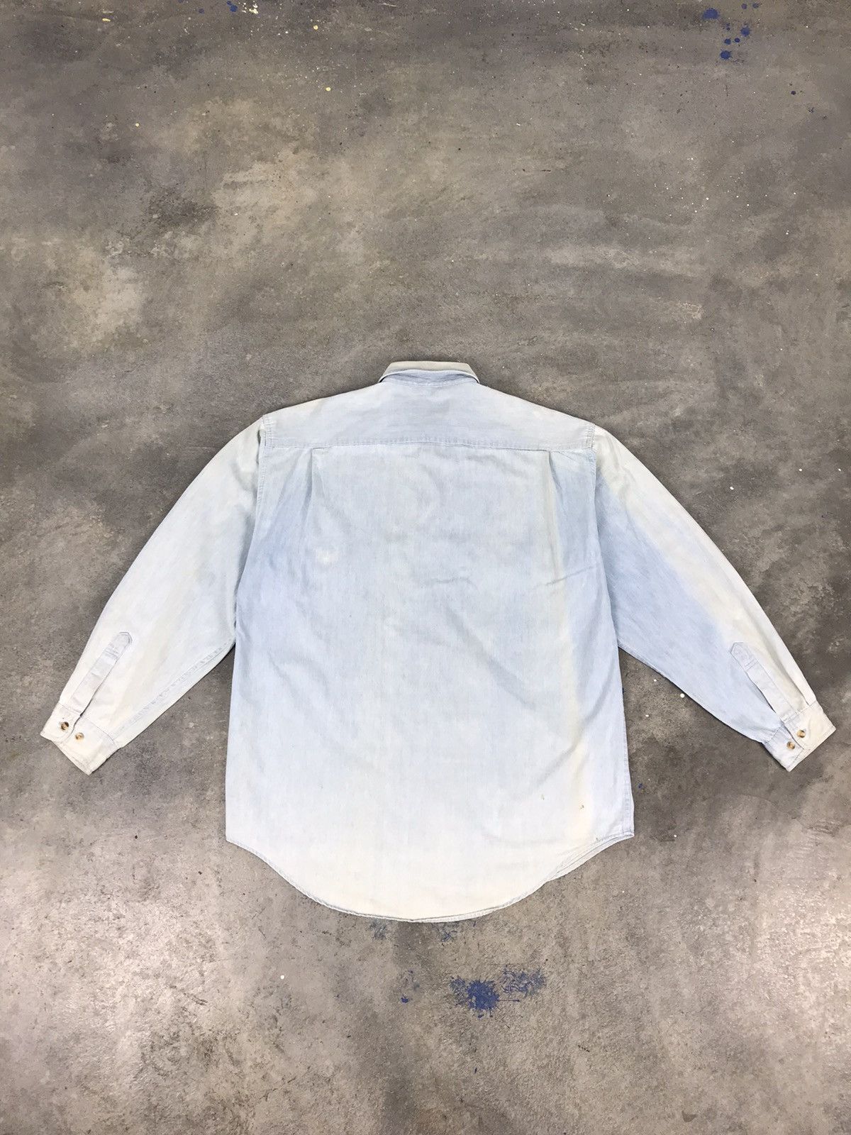 Pepsi Vintage Pepsi Longsleeve Distressed Button Up Shirt Denim Size US XXL / EU 58 / 5 - 6 Thumbnail