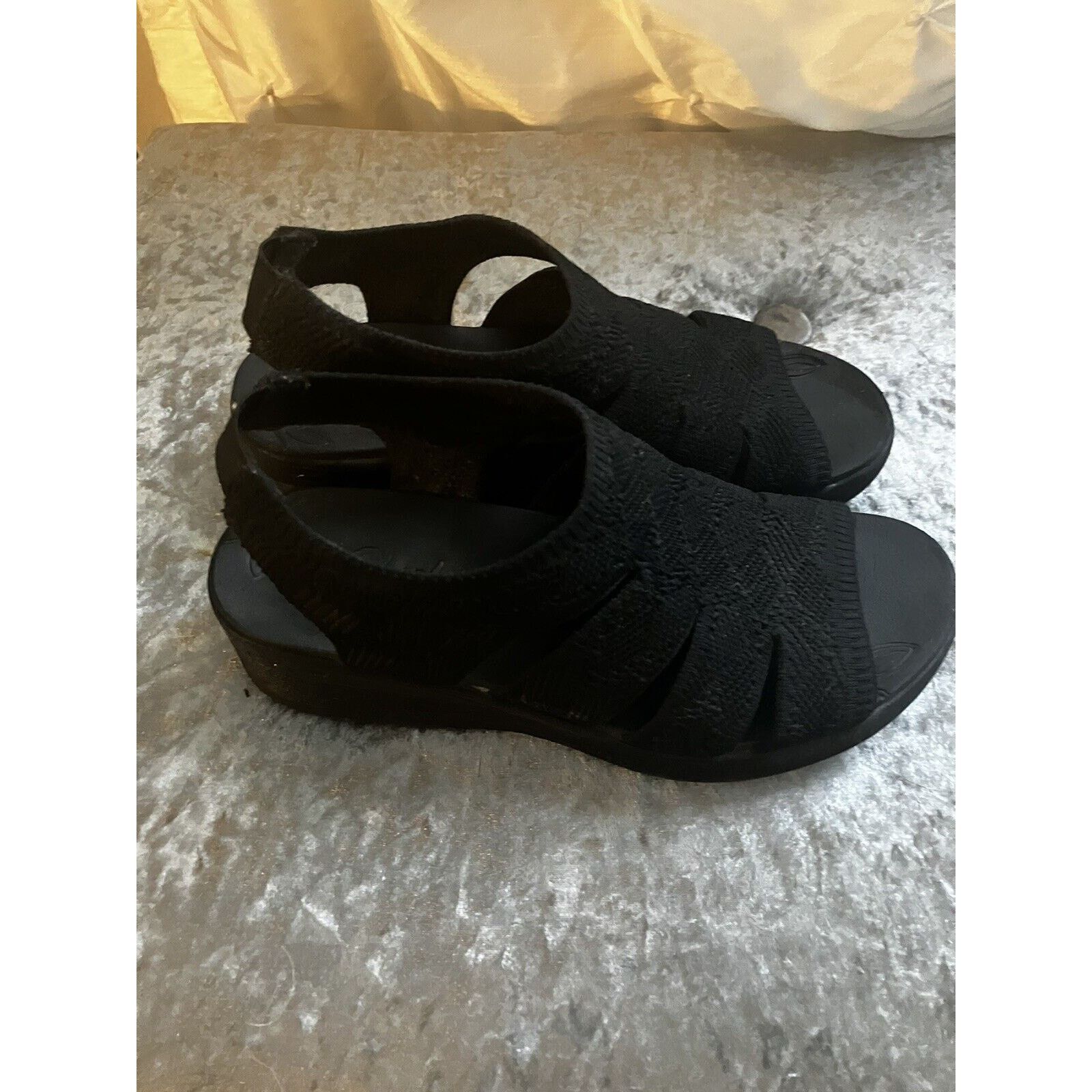 SKECHERS Skechers wedge sandles shoes black size 6.5 6 1/2 Size US 6.5 / IT 36.5 - 2 Thumbnail