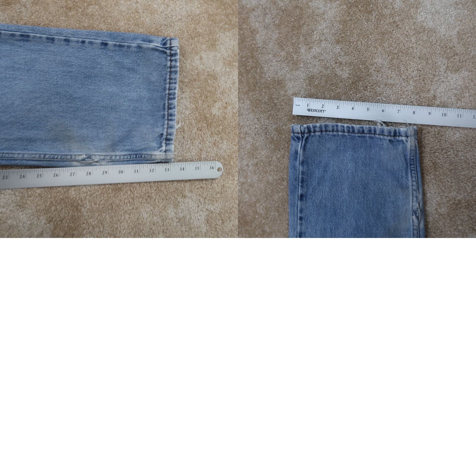 Levi's Levi's 505 Regular Fit Straight Jeans Mens 36x34 Blue Denim Distressed Size US 36 / EU 52 - 9 Thumbnail
