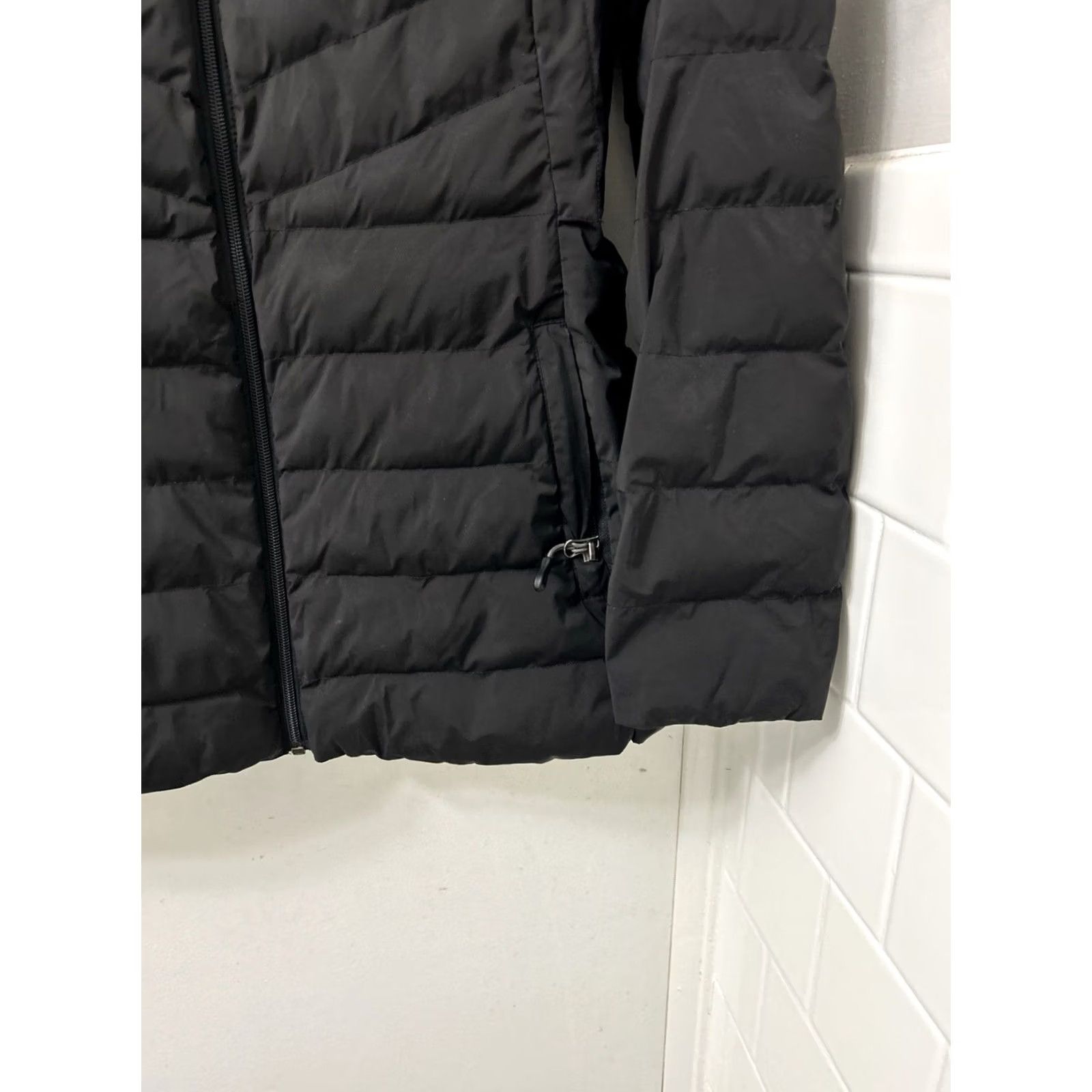 Vintage 32 Degrees Heat Puffer Jacket Womens Medium Black Hooded Insulated Full Zip Coat Size M / US 6-8 / IT 42-44 - 5 Thumbnail