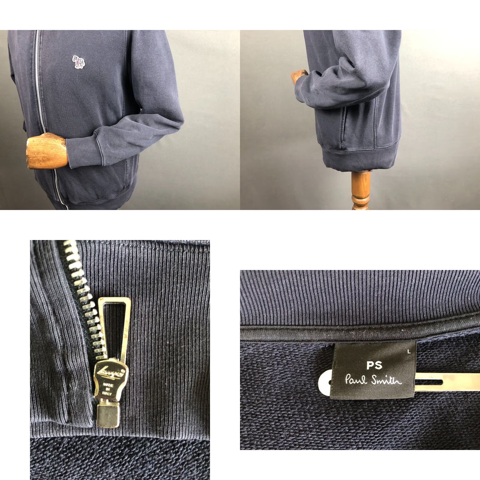Paul Smith Paul Smith Men's Track Jacket Size L Zip Cotton Dark Blue Size US L / EU 52-54 / 3 - 8 Thumbnail