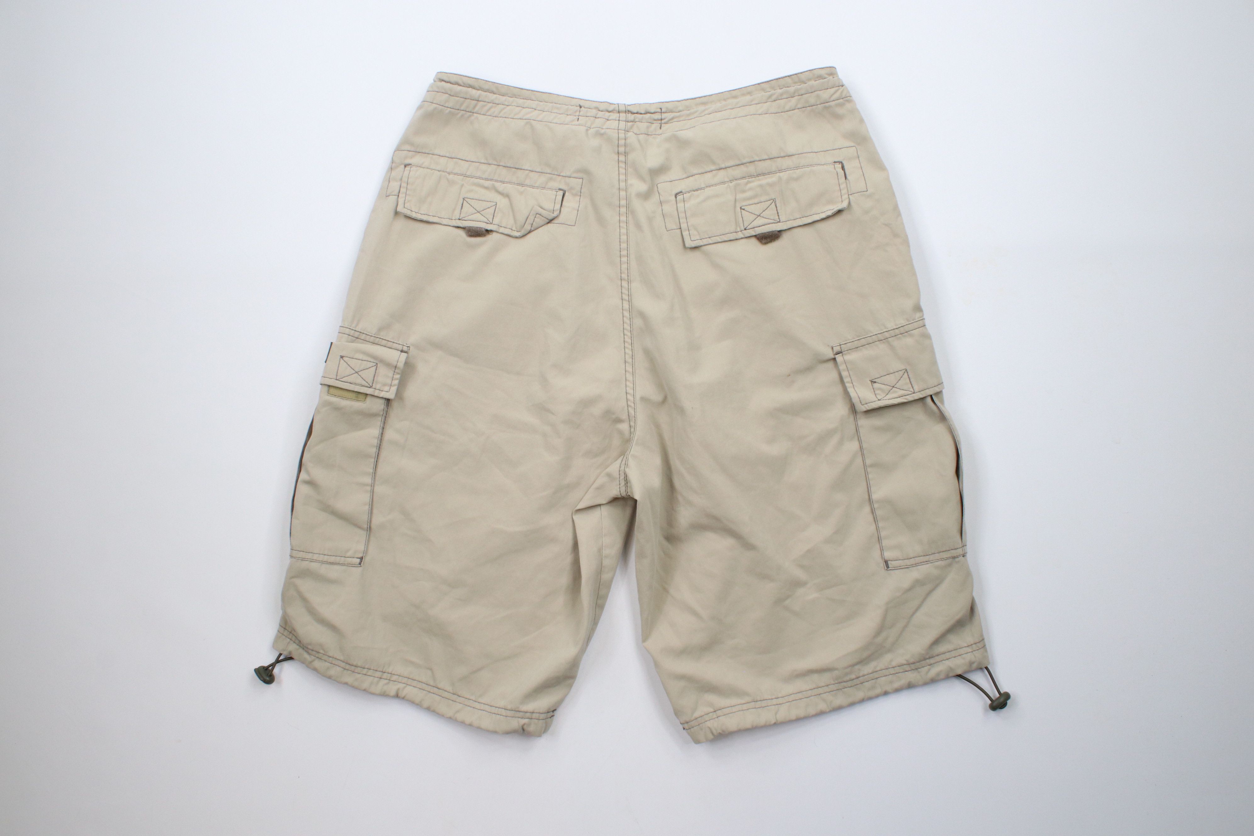 Billabong × Vintage Vintage 90s Y2K Billabong Surfing Baggy Cargo Shorts Beige Size US 32 / EU 48 - 9 Thumbnail