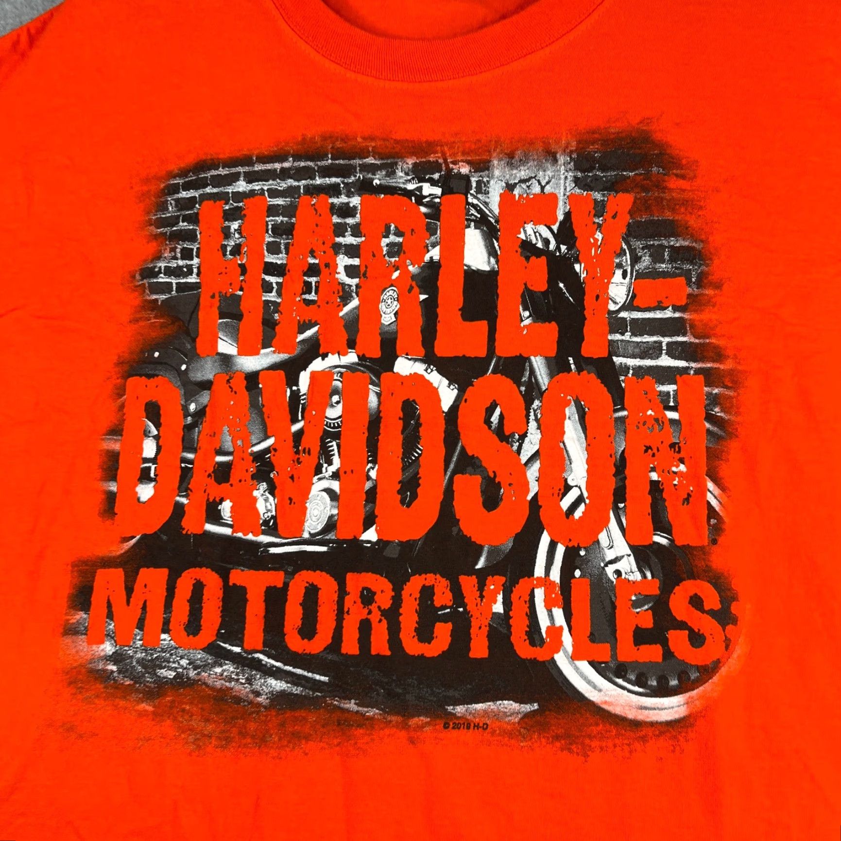 Harley Davidson Harley-Davidson Myrtle Beach Graphic Print T Shirt XL Orange Biker Men Shirt Short Sleeve Crew Neck Graphic Print Double-Sided T-Shirt Size US XL / EU 56 / 4 - 2 Thumbnail