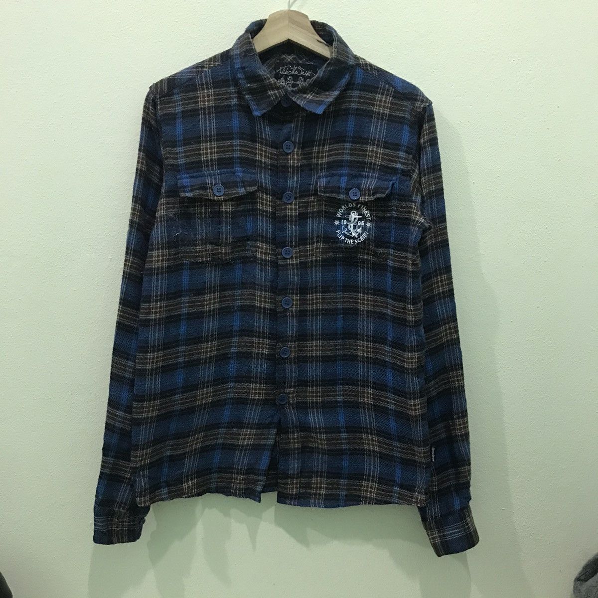 Flannel Vintage Flip The Script Plaid Tartan Flannel Shirt Size US S / EU 44-46 / 1 - 2 Thumbnail