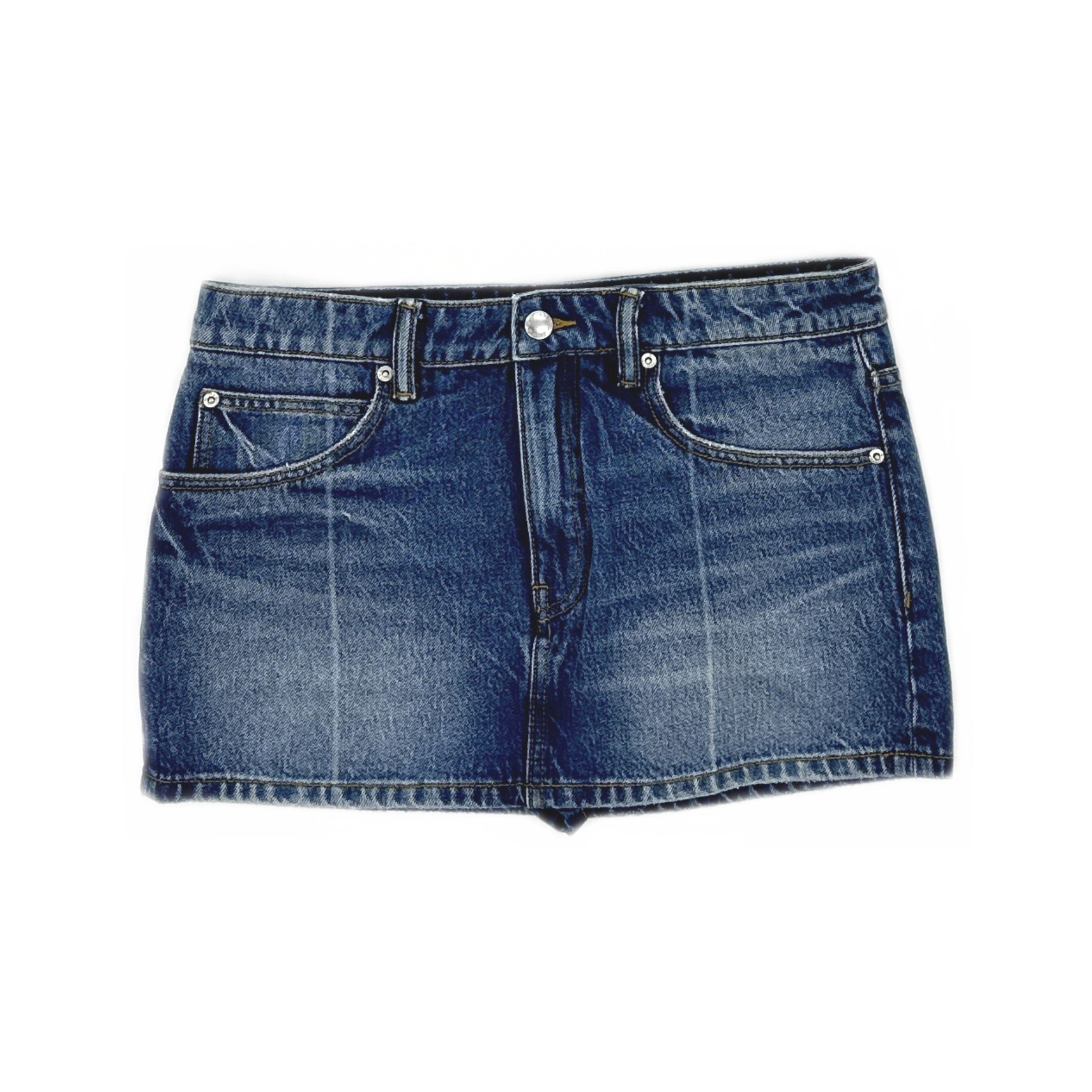 Alexander Wang Alexander Wang Denim Mini Skirt Size 26 Size 26" / US 2 / IT 38 - 1 Thumbnail