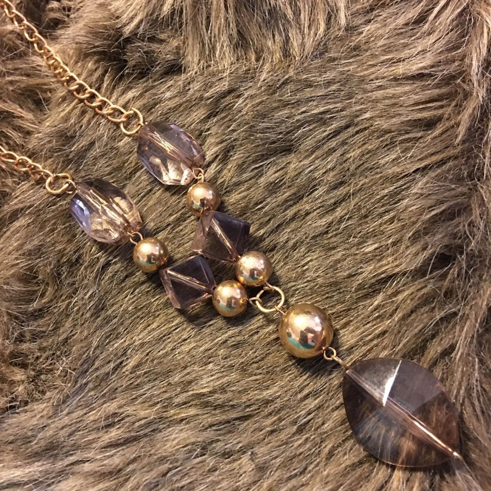 Vintage Vintage 80s faceted bead gold tone chain necklace Size ONE SIZE - 6 Thumbnail