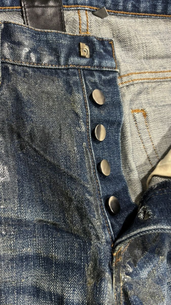 Dior × Hedi Slimane SS07 Dior Homme By Hedi Slimane Waxed Luster Denim Size US 32 / EU 48 - 8 Thumbnail