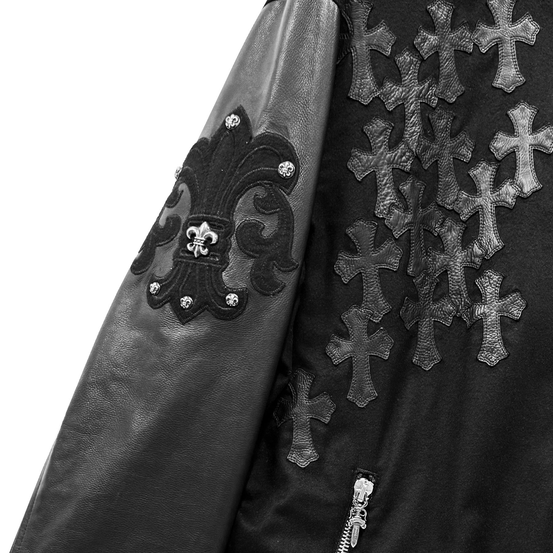 Chrome Hearts Chrome Hearts Full Cross Leather Sleeve Varsity Jacket Size US XL / EU 56 / 4 - 3 Thumbnail
