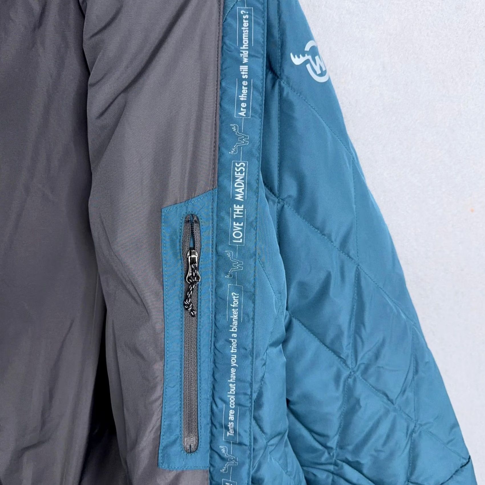 Vintage Moosejaw Coat Womens Large Blue Quilted Down Puffer Hooded Long Winter Jacket Size L / US 10 / IT 46 - 5 Thumbnail