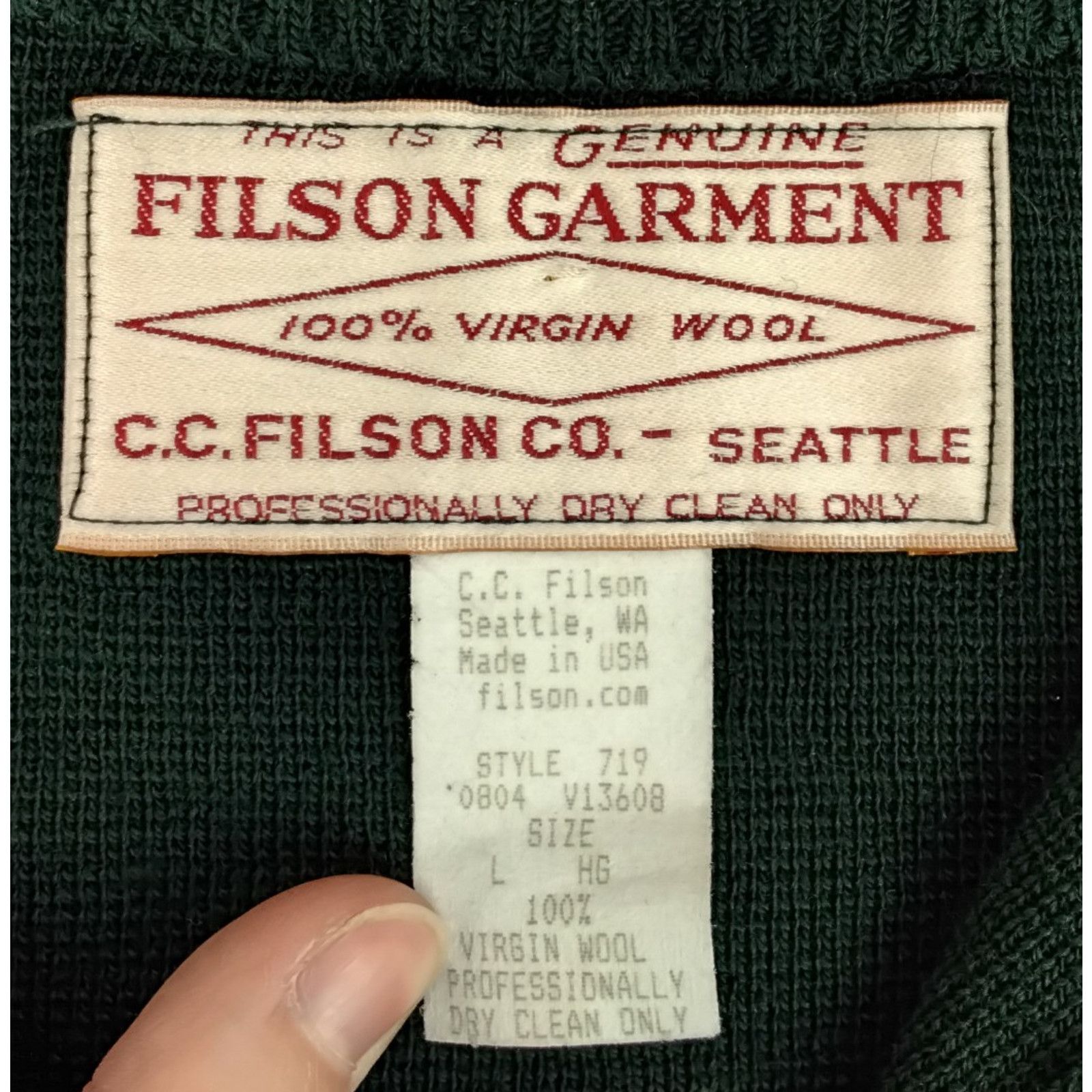 Filson Filson 100% Wool 1/4 Zip Sweater Men's L Green Vintage USA Size US L / EU 52-54 / 3 - 7 Thumbnail