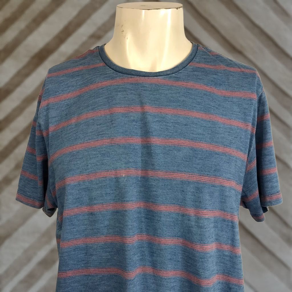 Marine Layer Marine Layer T-Shirt Striped Crew Neck Short Sleeve Cotton Men’s Large Blue Red Stripe All Seasons Size US L / EU 52-54 / 3 - 1 Thumbnail