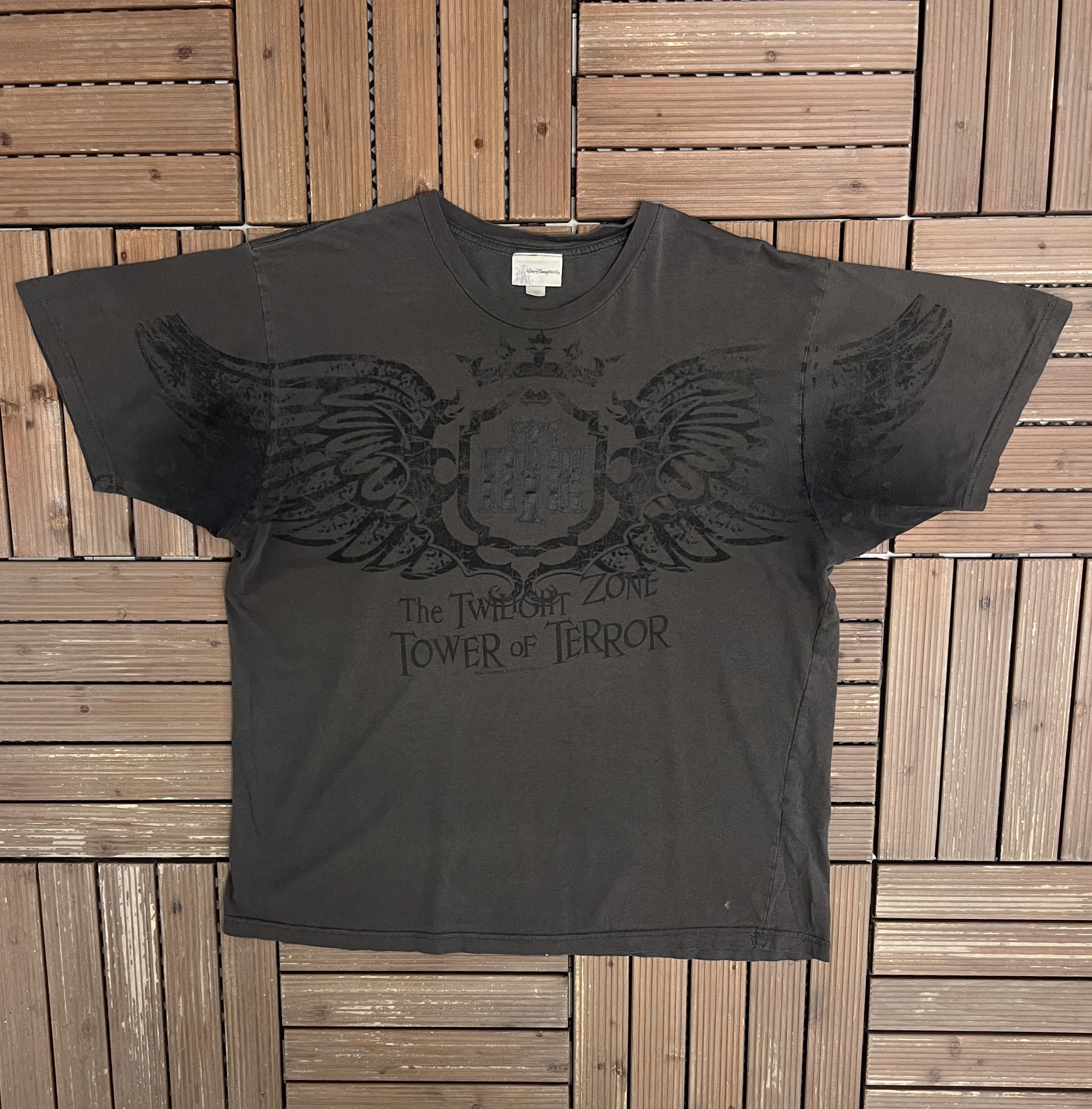 Vintage Twilight Zone Tower Of Terror Vintage Grey T-Shirt Tee Size US XL / EU 56 / 4 - 1 Thumbnail