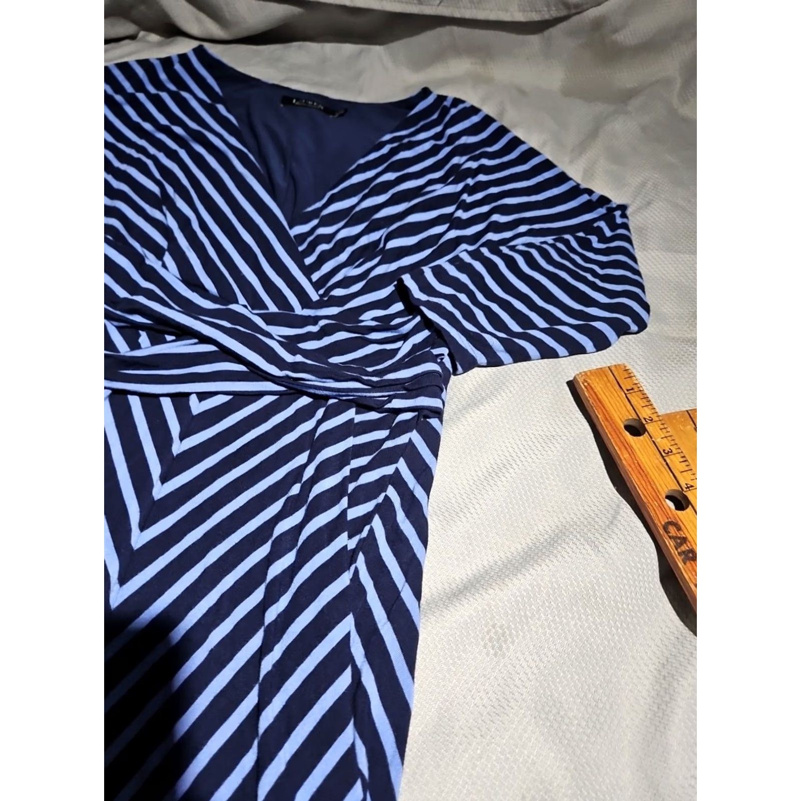 Ralph Lauren VINTAGE? No. Ralph Lauren Black Label Womens Dress Blue Small Long Stretchy Shift Geometric Dress Size M / US 6-8 / IT 42-44 - 6 Thumbnail
