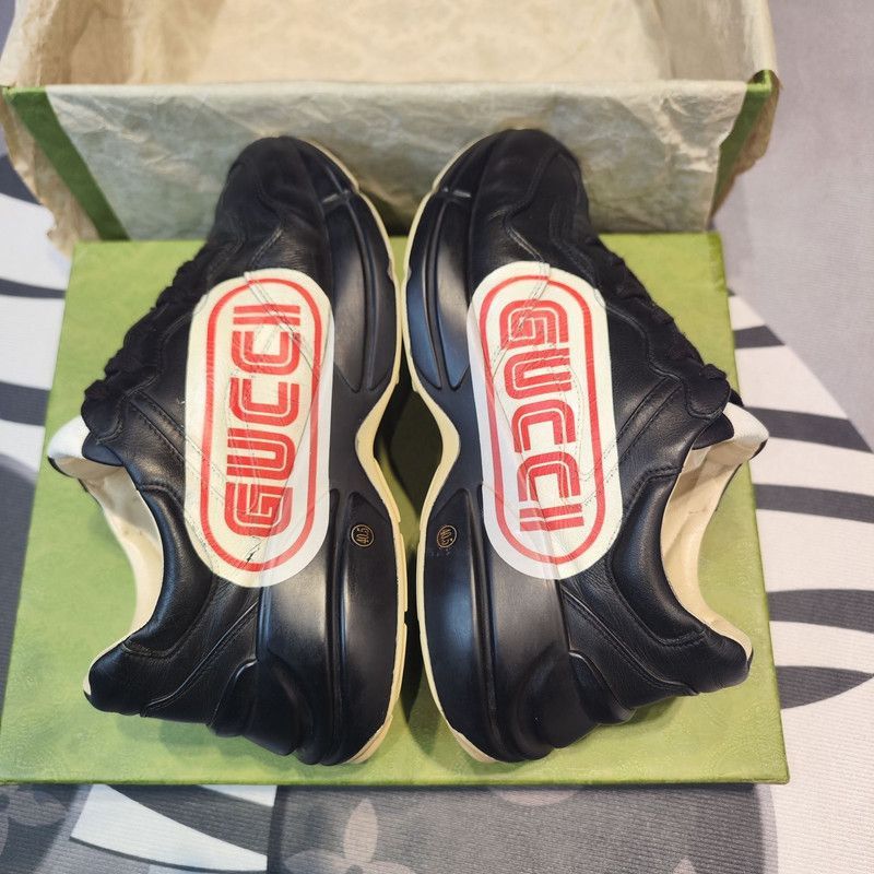 Gucci Gucci Rhyton Low-Top Black and Red Sneakers - Size US 7.5 / EU 40-41 - 2 Thumbnail