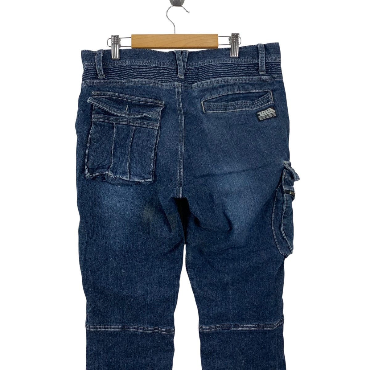 Japanese Brand TORAICHI Biker Style Japanese Denim Stretchable Cargo Pants Size US 32 / EU 48 - 8 Thumbnail