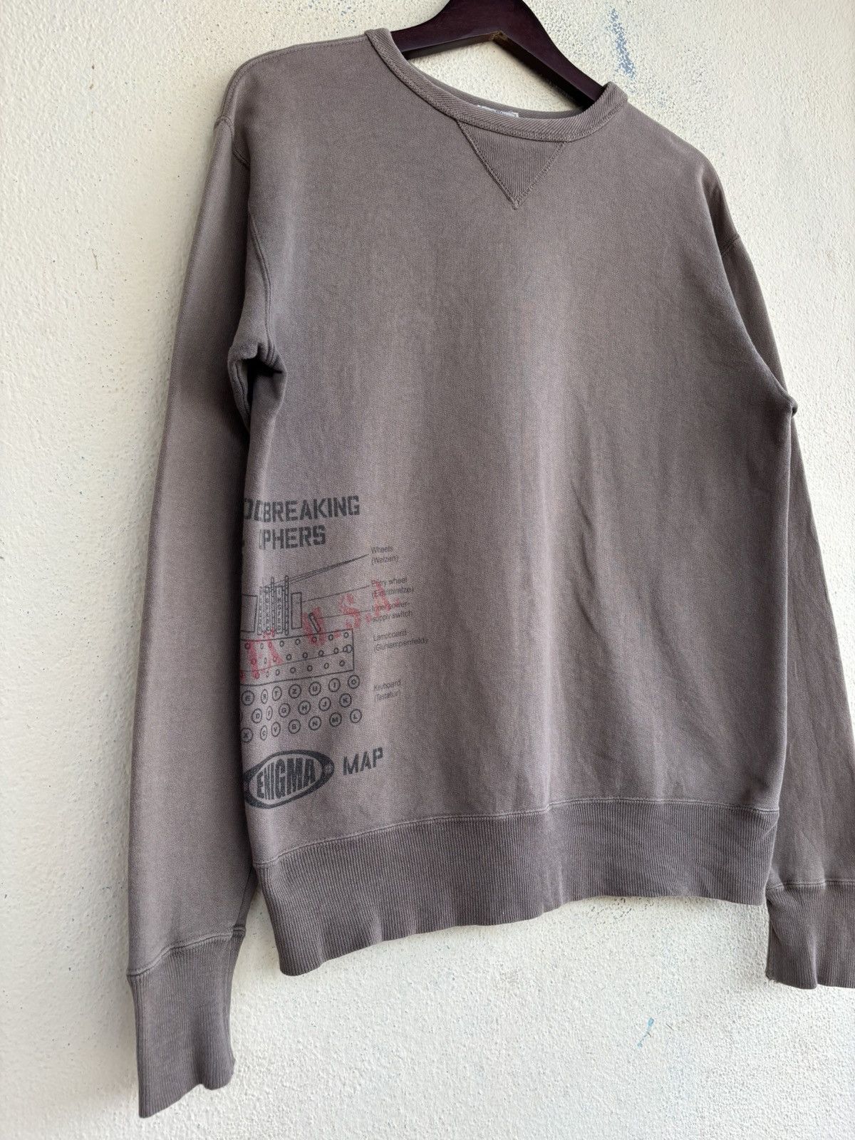 Avirex × Vintage Avirex Unit 75 Codebreaking Ciphers Site Map Sweatshirt Size US M / EU 48-50 / 2 - 4 Thumbnail