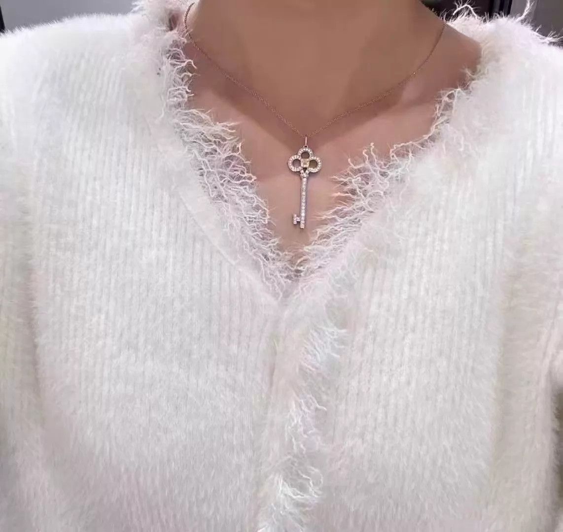 Tiffany & Co. Tiffany Yellow & Pave Diamond Platinum Necklace Medium Size ONE SIZE - 7 Thumbnail