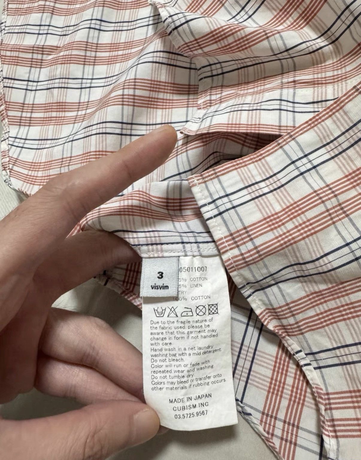 Visvim visvim 14AW ICT Cotton-Linen Vintage Plaid Shirt Size US L / EU 52-54 / 3 - 5 Thumbnail