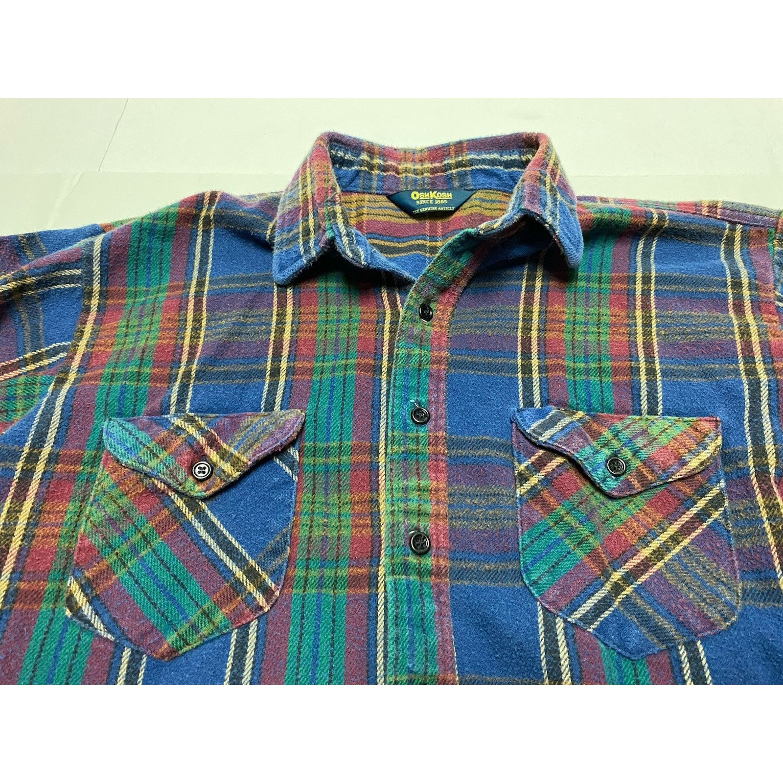 Oshkosh Vtg Oshkosh Mens Size XXL Plaid Flannel Button Long Sleeve Size US XXL / EU 58 / 5 - 2 Thumbnail