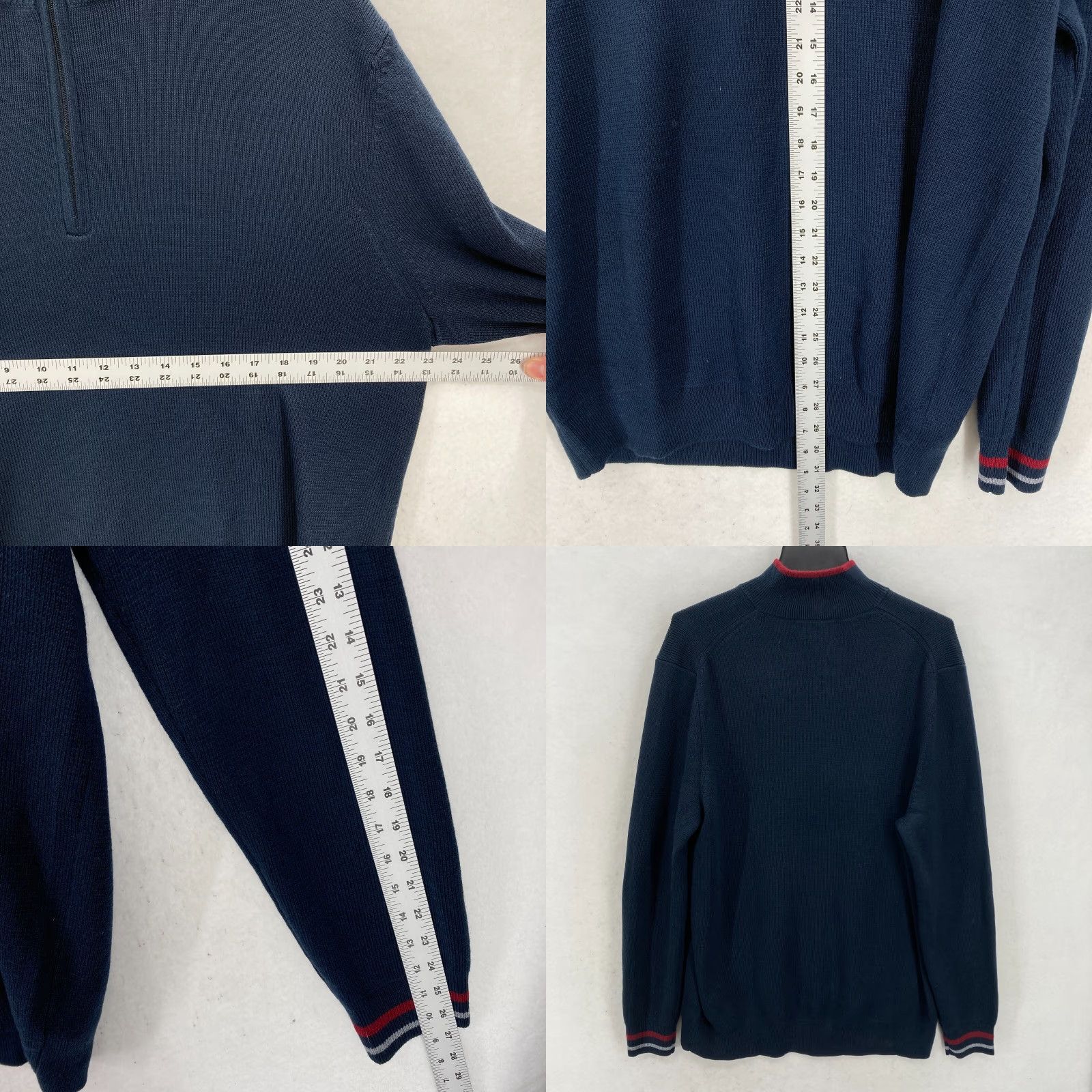 Brooks Brothers Brooks Brothers NetJets Merino Wool Quarter Zip Sweater Mens XL Navy Blue Preppy Size US XL / EU 56 / 4 - 8 Thumbnail