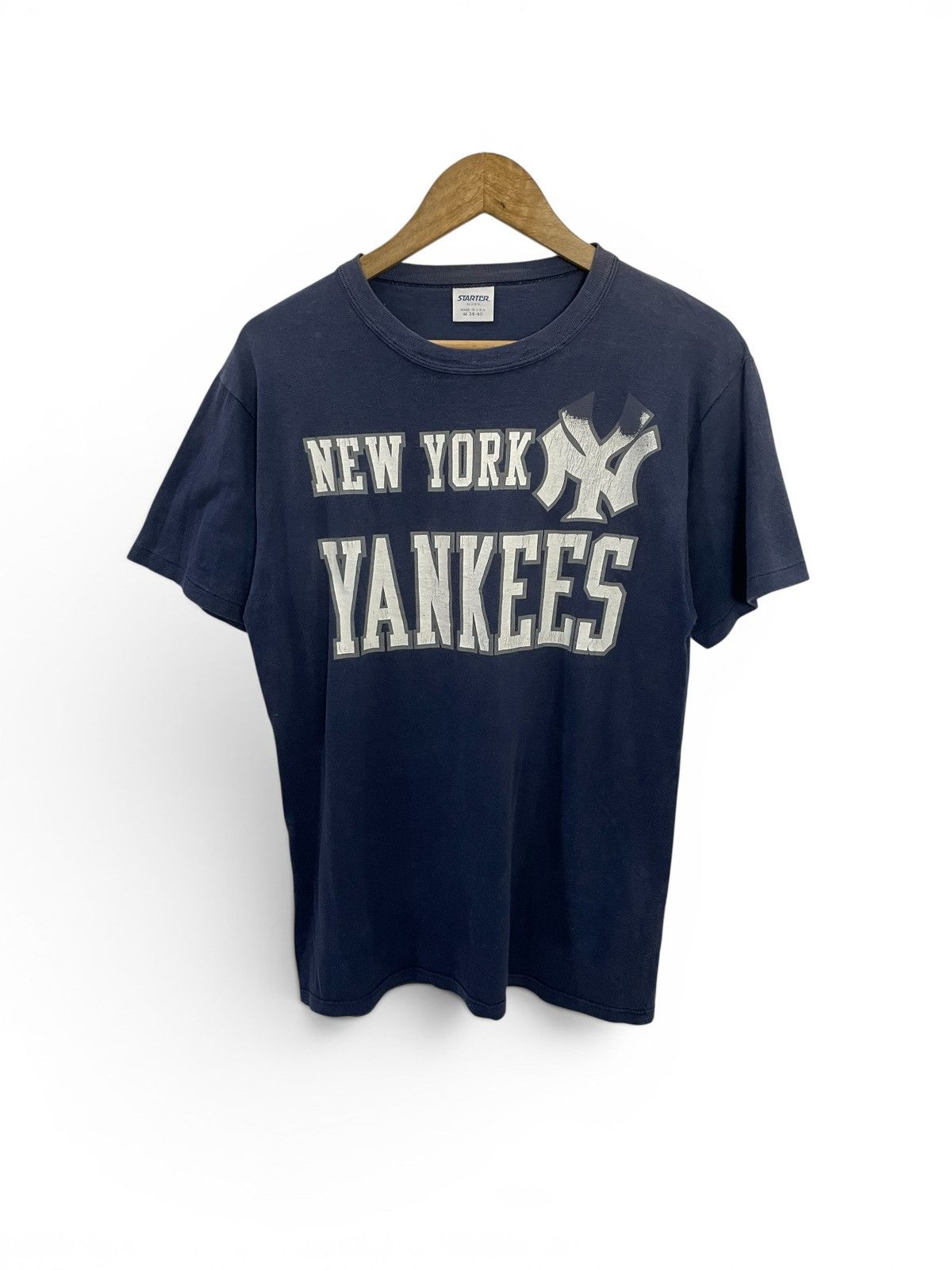 Starter Vintage 90s Starter New York Yankees Pullover T-shirt Size US S / EU 44-46 / 1 - 1 Thumbnail