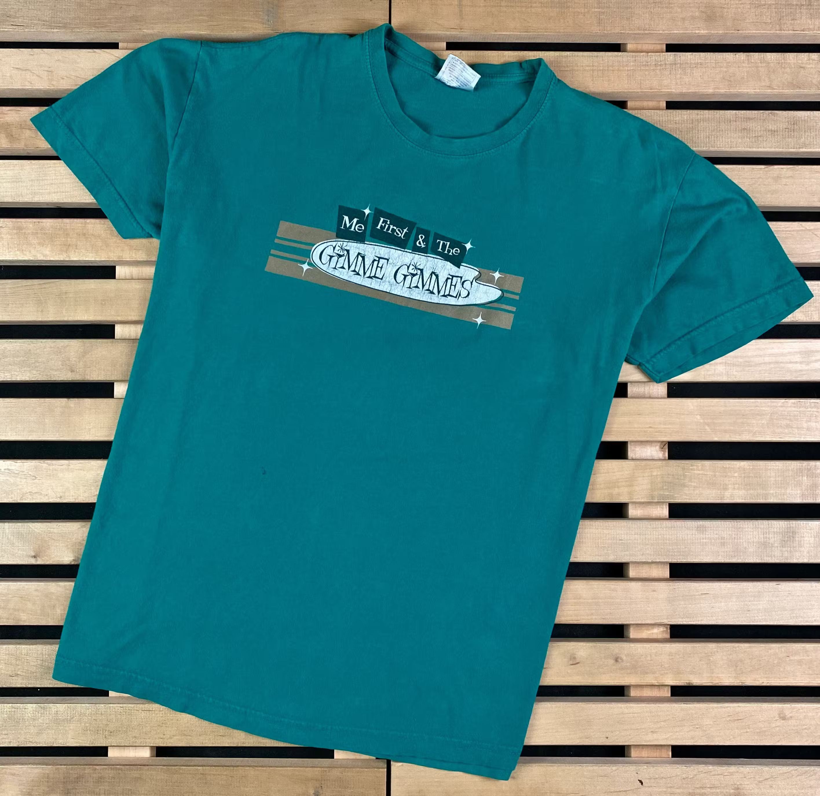 Band Tees × Vintage Mens Vintage T Shirt Me First The Gimmy Gimmes Size L Size US L / EU 52-54 / 3 - 1 Thumbnail