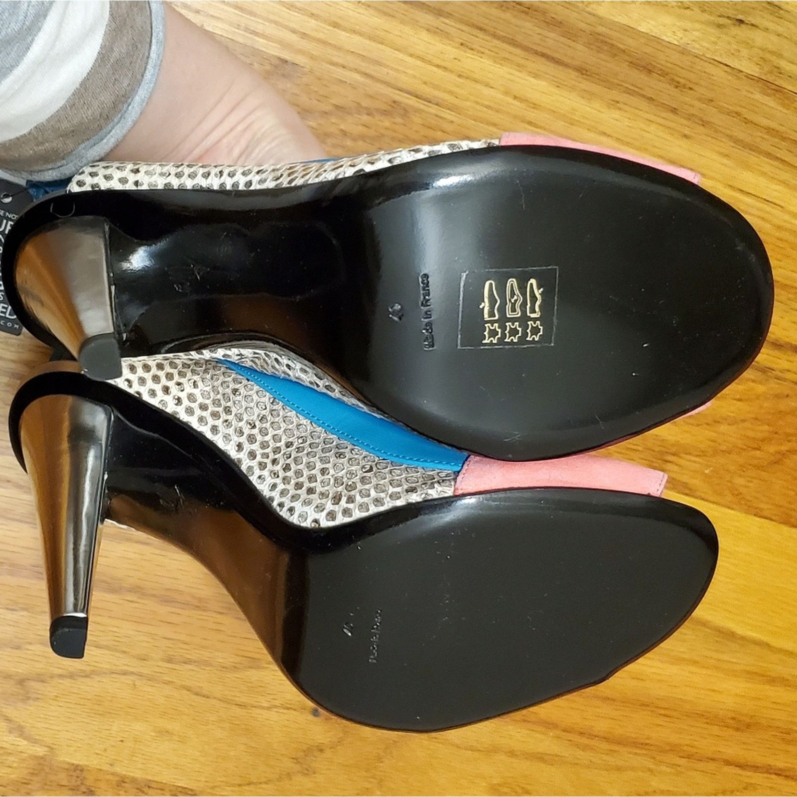 Roland Mouret Roland Mouret Bright Blue Peep Toe Heels Size 40 EU Size US 9 / IT 39 - 3 Thumbnail