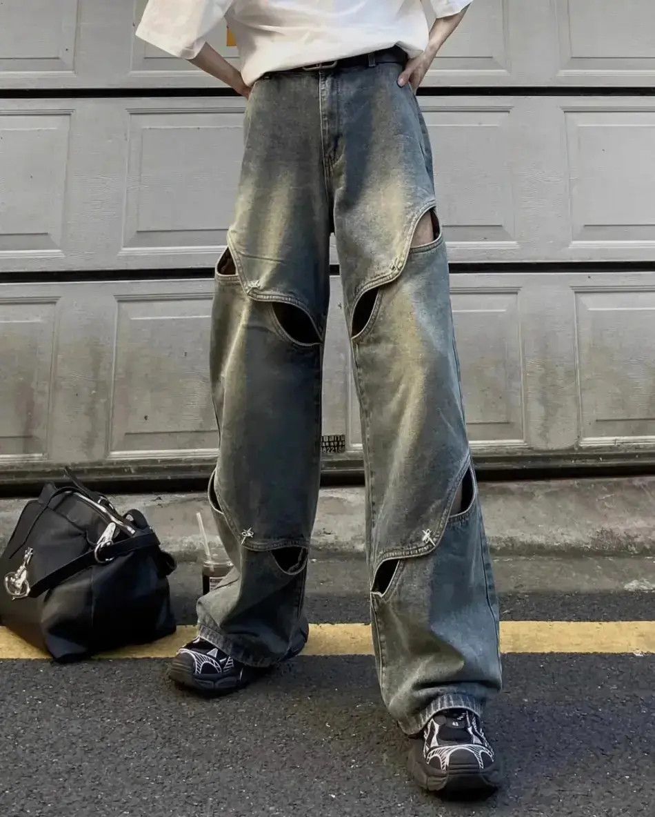 Japanese Brand Loose wide leg personalized jeans Size US 32 / EU 48 - 1 Thumbnail