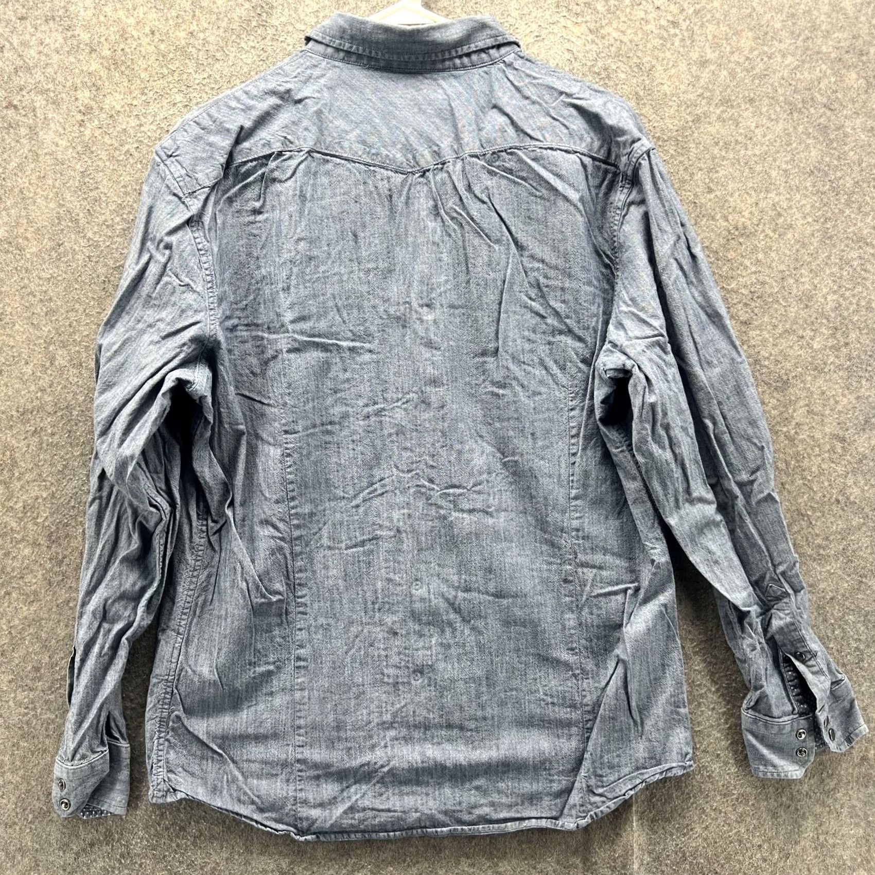 Banana Republic Banana Republic Shirt Mens L Blue Chambray Long Sleeve Button Front Slim Size US L / EU 52-54 / 3 - 2 Thumbnail