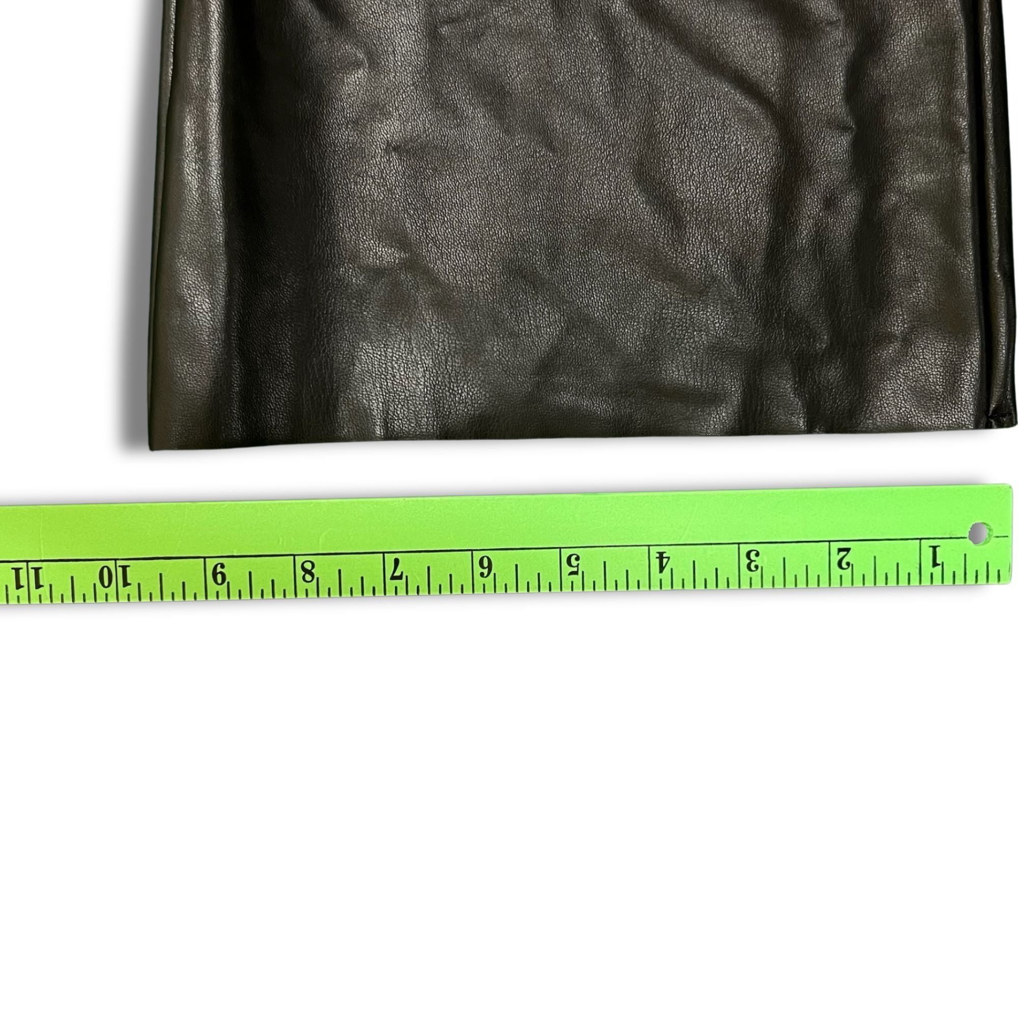Forever 21 FOREVER 21 Black Faux Leather Straight-Leg Pants Size L Size 33" - 8 Thumbnail