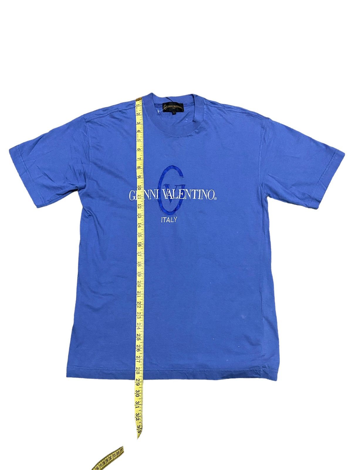 Valentino × Vintage Vintage Gianni Valentino Italy Embroid Biglogo Tee Size US L / EU 52-54 / 3 - 7 Thumbnail