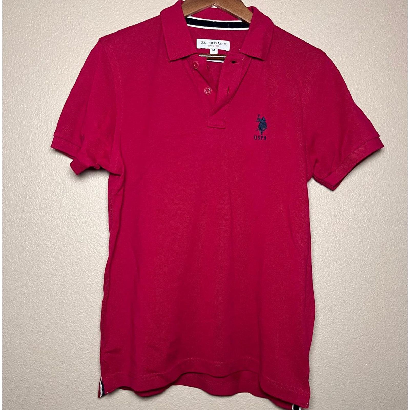U.S. Polo Assn. 🔴 U.S. Polo Assn. 🏇 Classic Red Polo Shirt – M Size US M / EU 48-50 / 2 - 1 Thumbnail
