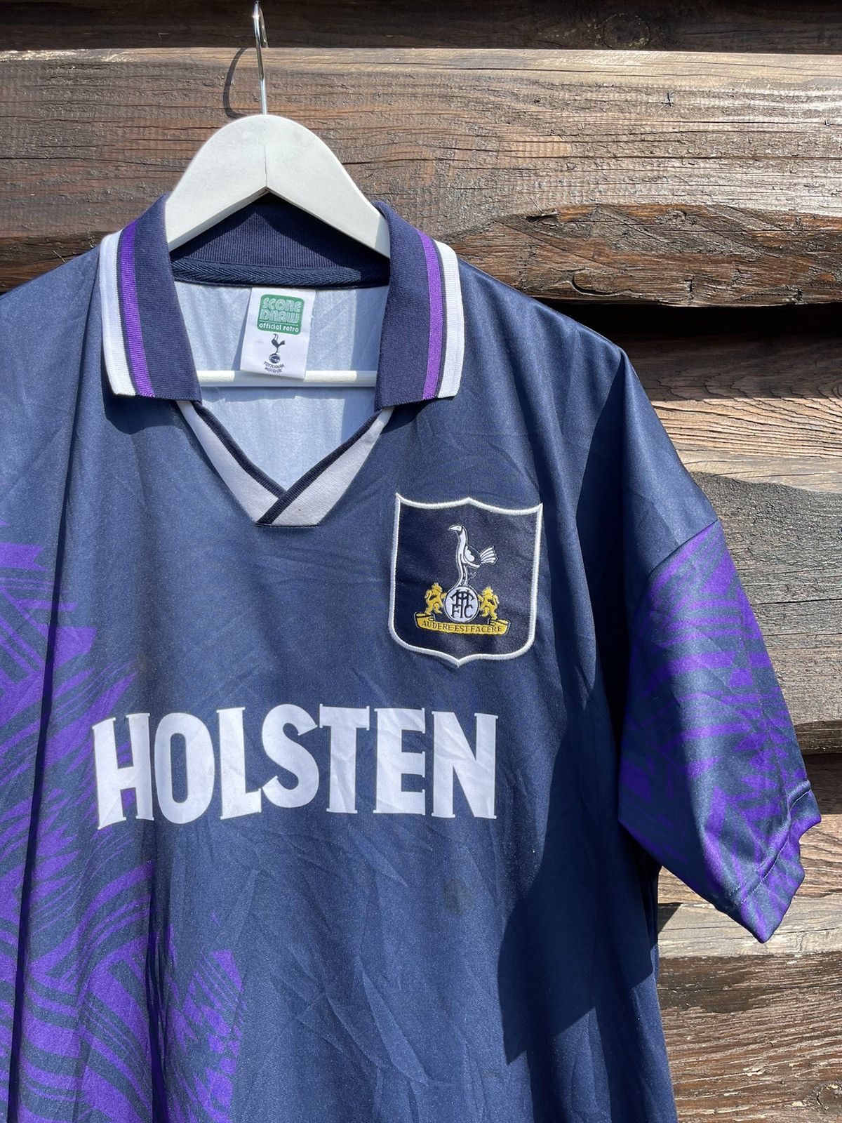 Vintage 1993 Tottenham Holsten Replica score draw vintage jersey Size US XL / EU 56 / 4 - 4 Thumbnail