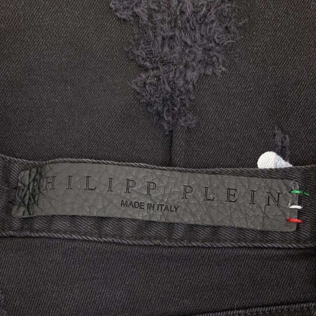 Philipp Plein Philipp Plein Black Skull Cotton Denim Shorts K26WX Size US 33 - 9 Thumbnail