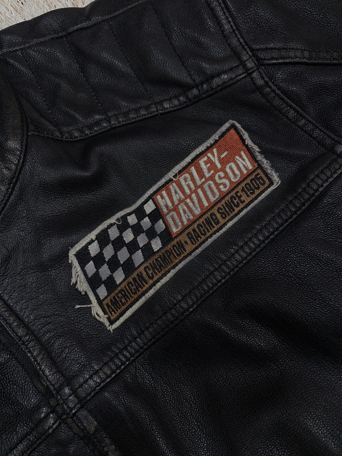 Harley Davidson HARLEY-DAVIDSON Leather Jacket men’s black Distressed size L Size US L / EU 52-54 / 3 - 5 Thumbnail