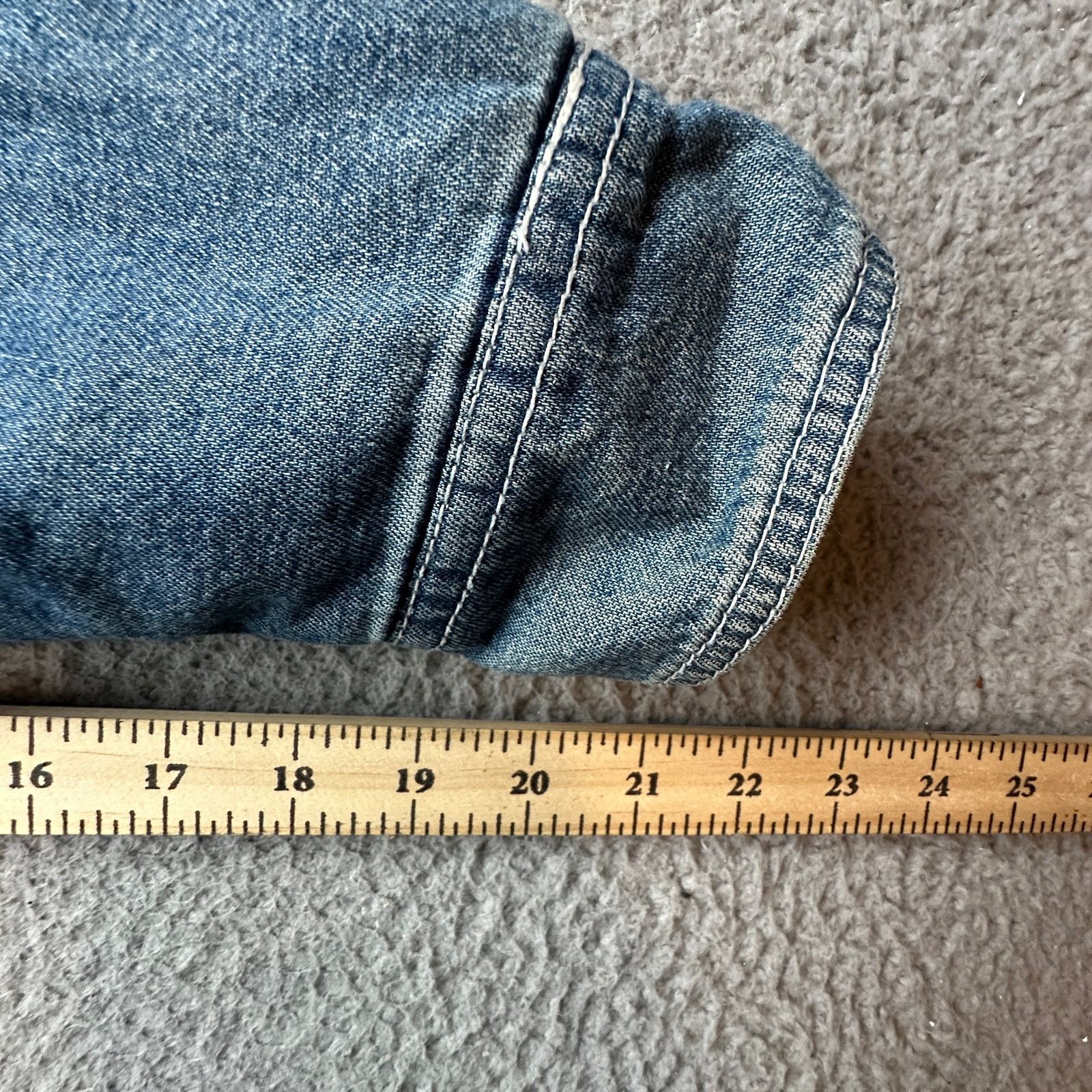 Levi's VTG Levi Strauss Denim Fleece Lined Plaid Button Up Shirt XL Size US XL / EU 56 / 4 - 4 Thumbnail