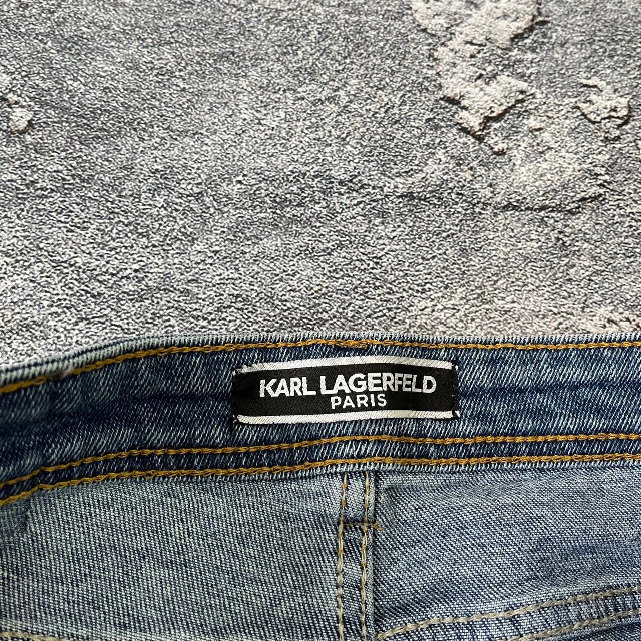 Karl Lagerfeld × Vintage Vintage Denim Karl Lagerfeld Flare denim pants/ Size US 34 / EU 50 - 5 Thumbnail