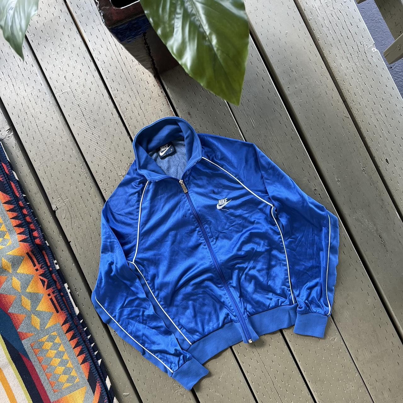 Nike × Vintage Vintage 80's Nike Logo Premier Blue Pullover Fleece Size US S / EU 44-46 / 1 - 3 Thumbnail