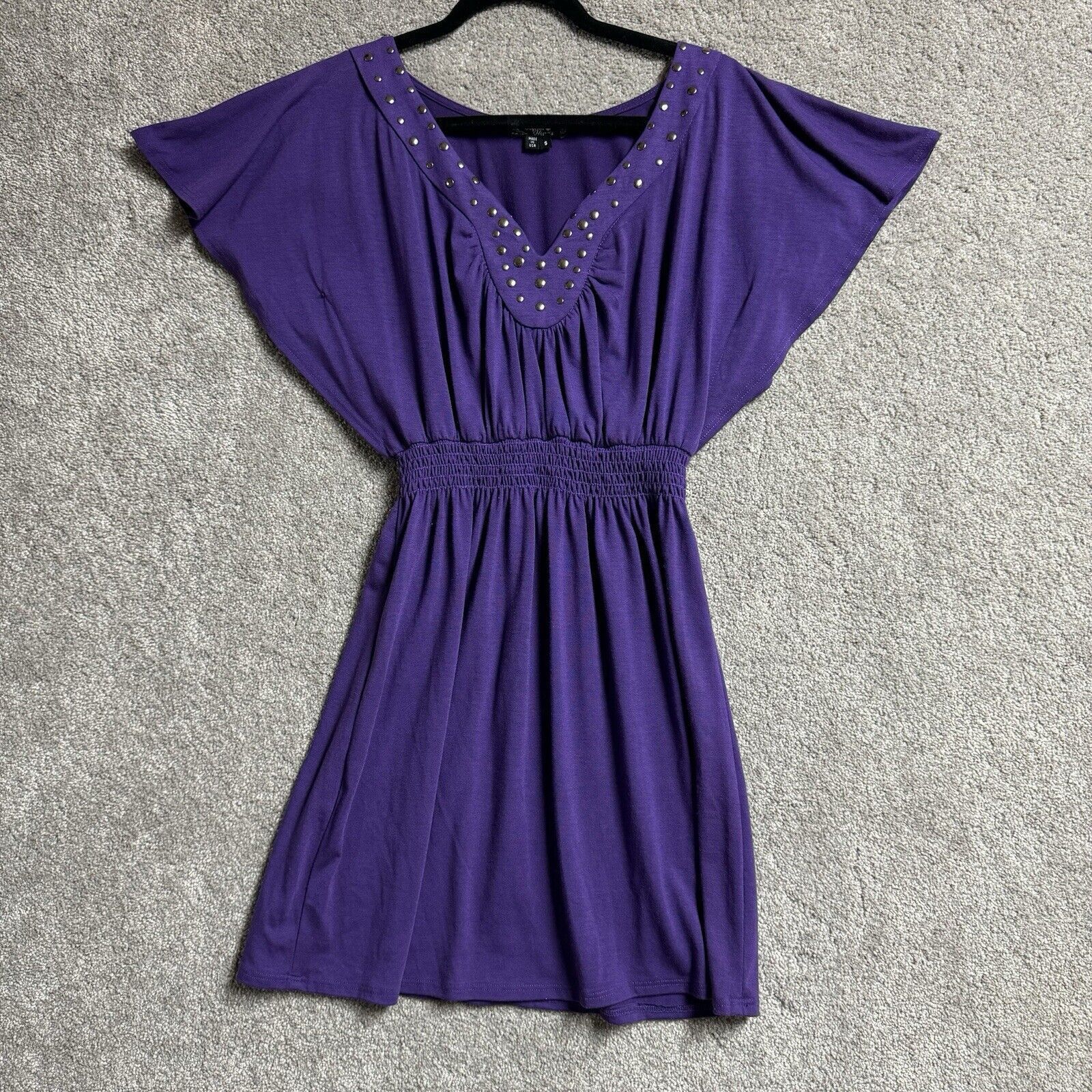 Other Sequin Hearts Womens S Rhinestones Flutter Sleeve Y2K USA Size S / US 4 / IT 40 - 1 Thumbnail