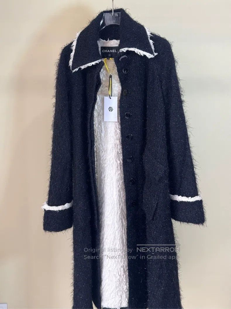 Chanel Chanel Black glitter pure wool coat Size XXS / US 00 / IT 34 - 1 Thumbnail