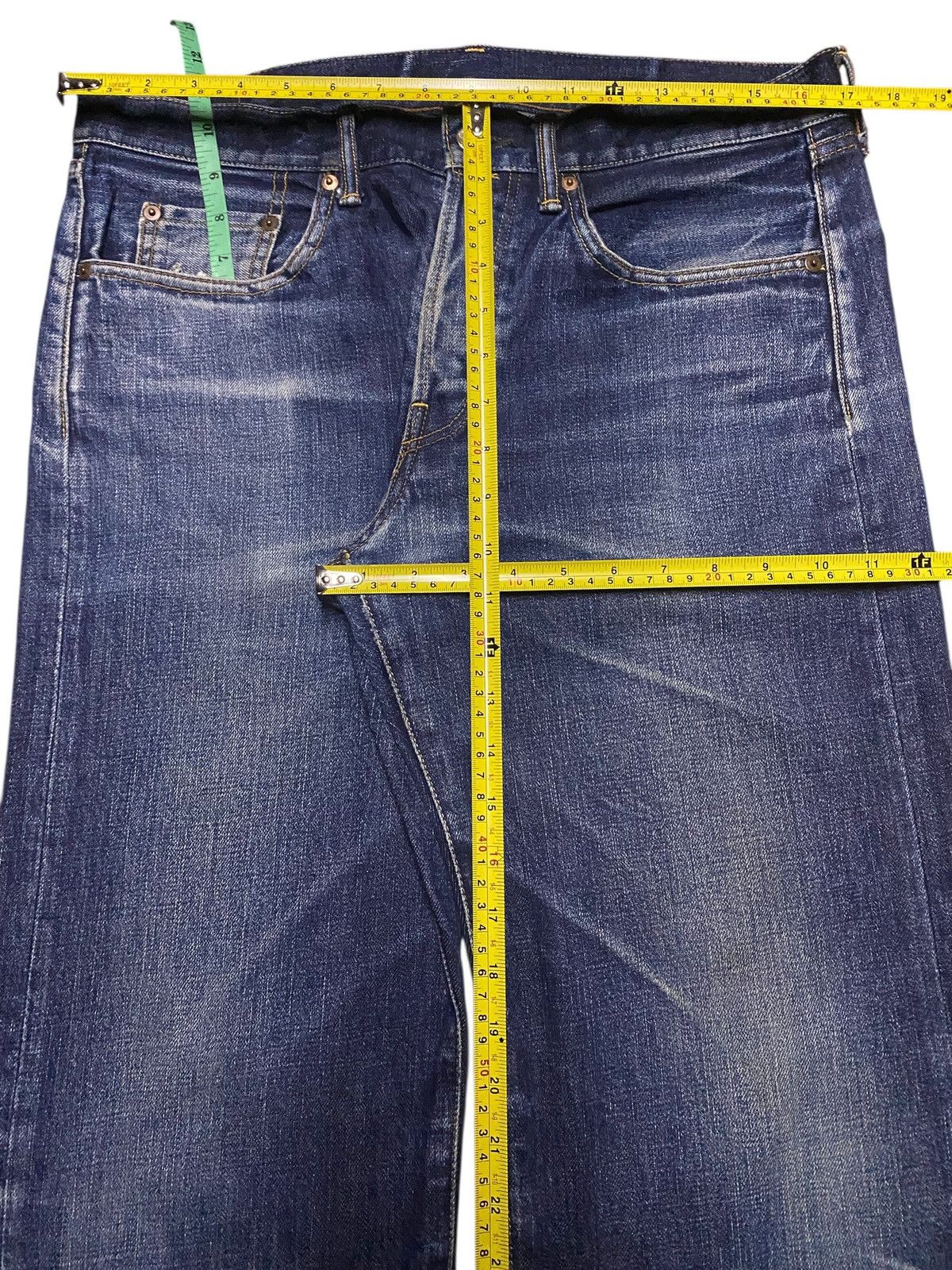 Japanese Brand Vintage Japan Brand Green Label Button Donut Button Fly Jean Size US 34 / EU 50 - 14 Thumbnail