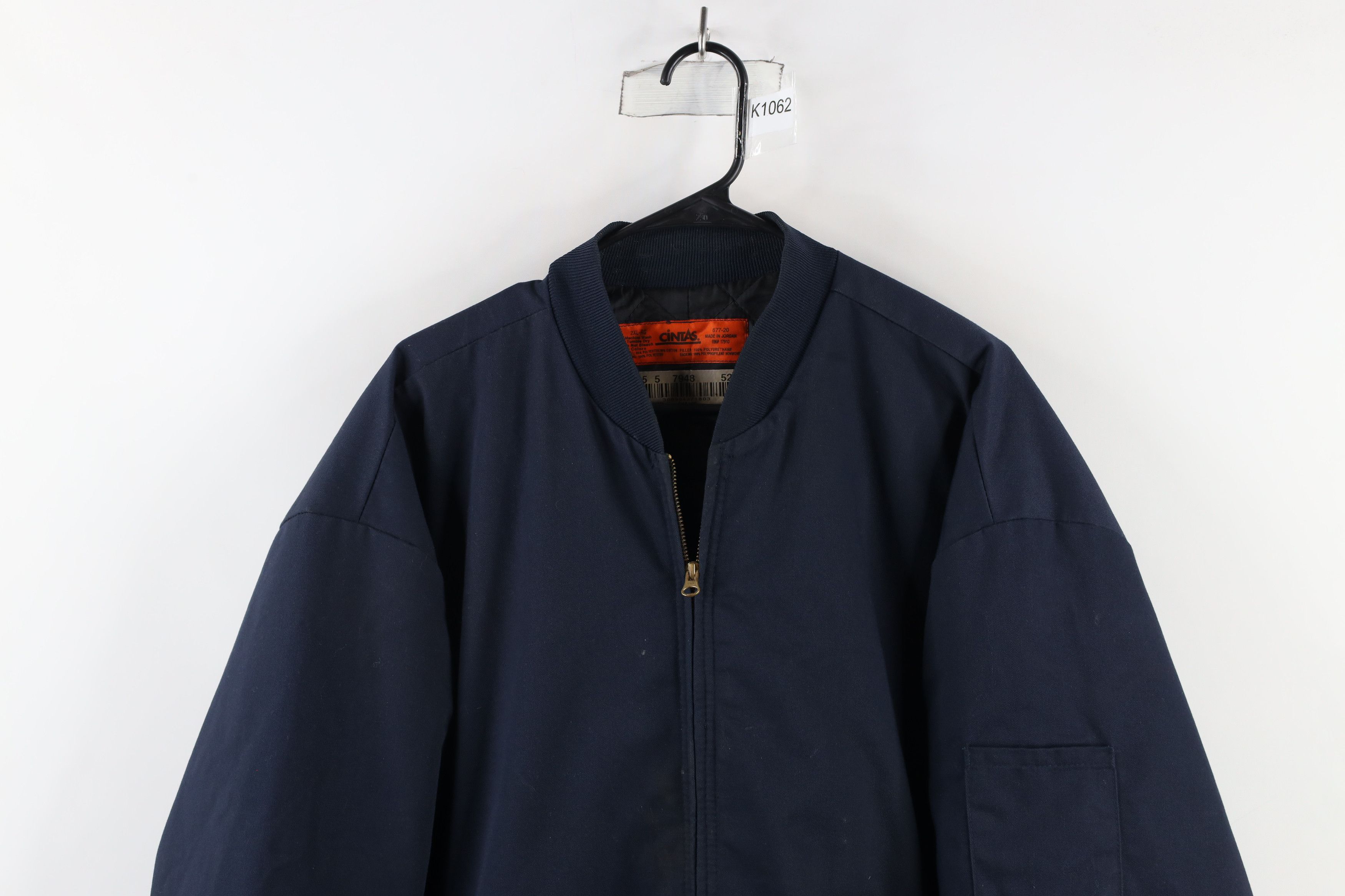 Vintage Vintage 90s Streetwear Quilted Mechanic Work Bomber Jacket Size US XXL / EU 58 / 5 - 2 Thumbnail